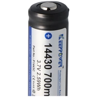 Keeppower 14430 - 700mAh, 3,7V Li-Ion-Akku geschützt Keeppower 14430 - 700mAh, 3,7V Li-Ion-Akku geschützt