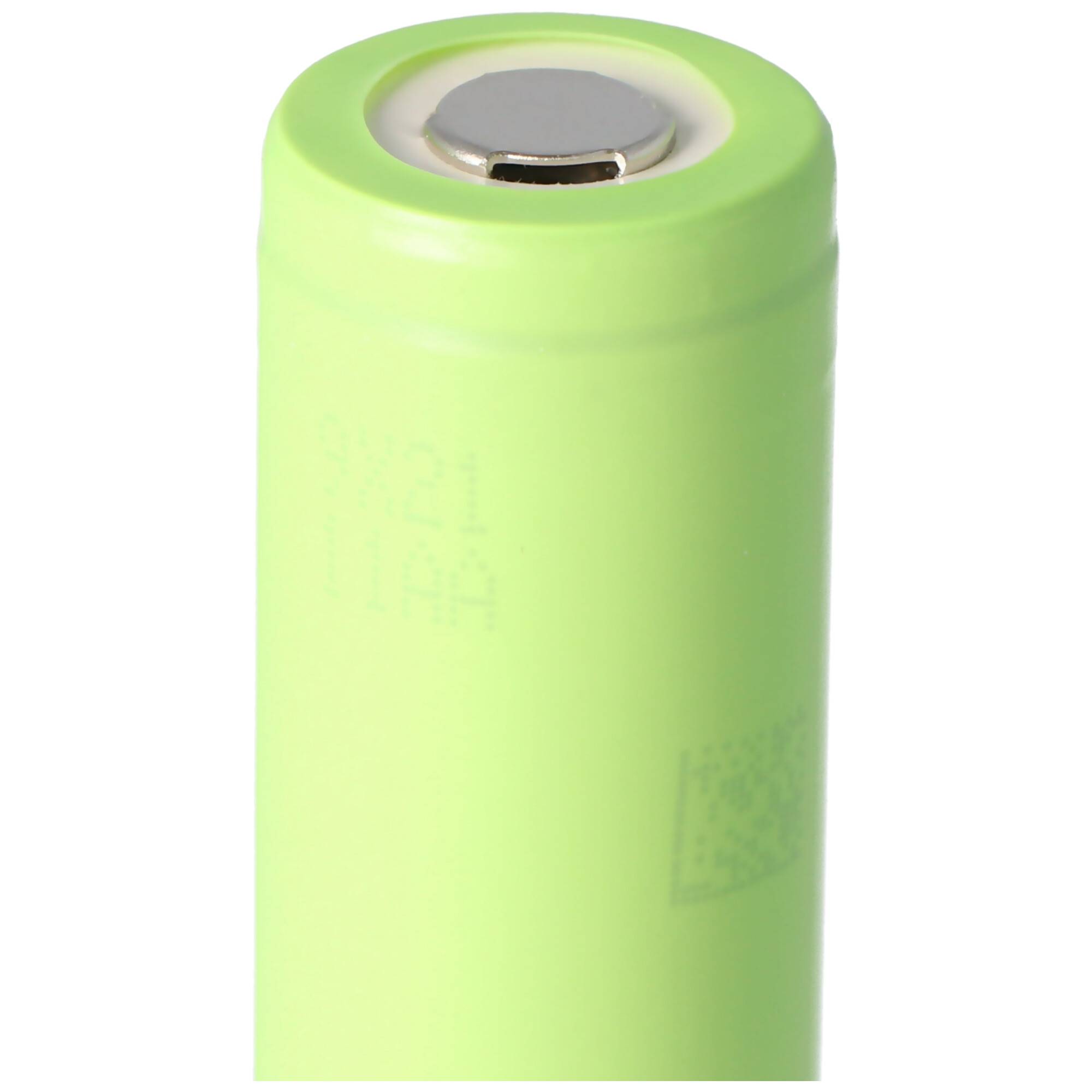 Panasonic NCR18500A 2040mAh 3,6V bis 3,7V min. 1900mAh max. 2040mAh Abmessungen 49,2x18,6mm Flat Top ohne Kopf