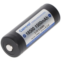 Keeppower 18500 Li-Ion Akku 1500mAh, 3,7V Li-Ion-Akku geschützt ca. 52,8x18,5mm Abmessungen Keeppower 18500 Li-Ion Akku 1500mAh, 3,7V Li-Ion-Akku geschützt ca. 52,8x18,5mm Abmessungen