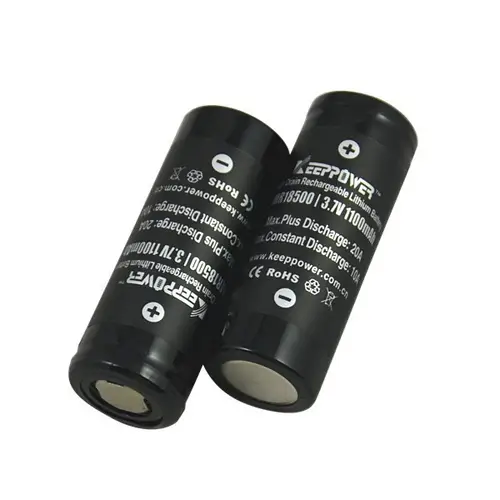 Keeppower IMR18500 - 1100mAh, 3,7V (10A) Li-Ion-Akku Keeppower IMR18500 - 1100mAh, 3,7V (10A) Li-Ion-Akku