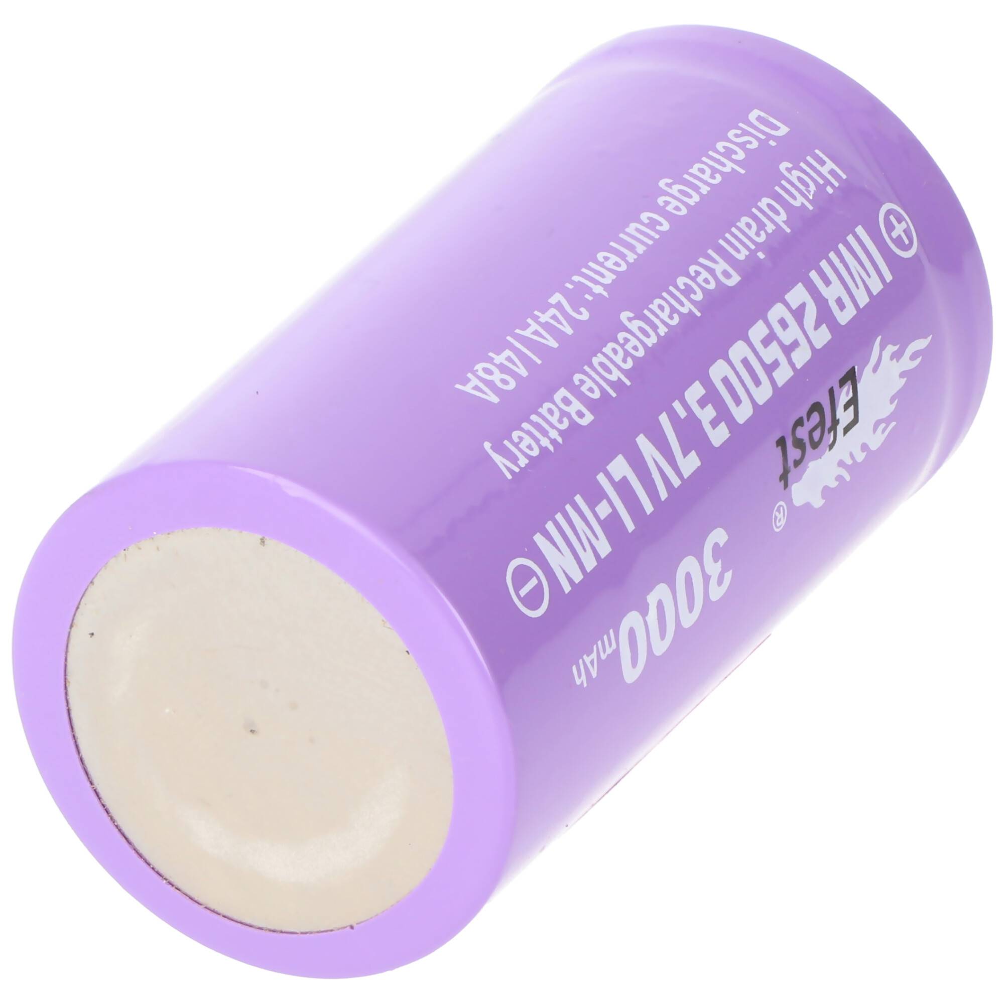 Efest IMR 26500 Li-Ion 3,6V - 3,7V 3000mAh mit Pluspol flach, Abmessungen 50,07x26,26mm beachten