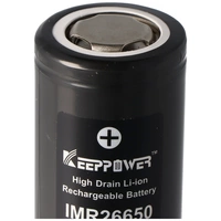 Keeppower IMR26650 5200mAh, 15A, 3,6V - 3,7V Li-Ion-Akku, 67,2 x 26,5mm Keeppower IMR26650 5200mAh, 15A, 3,6V - 3,7V Li-Ion-Akku, 67,2 x 26,5mm
