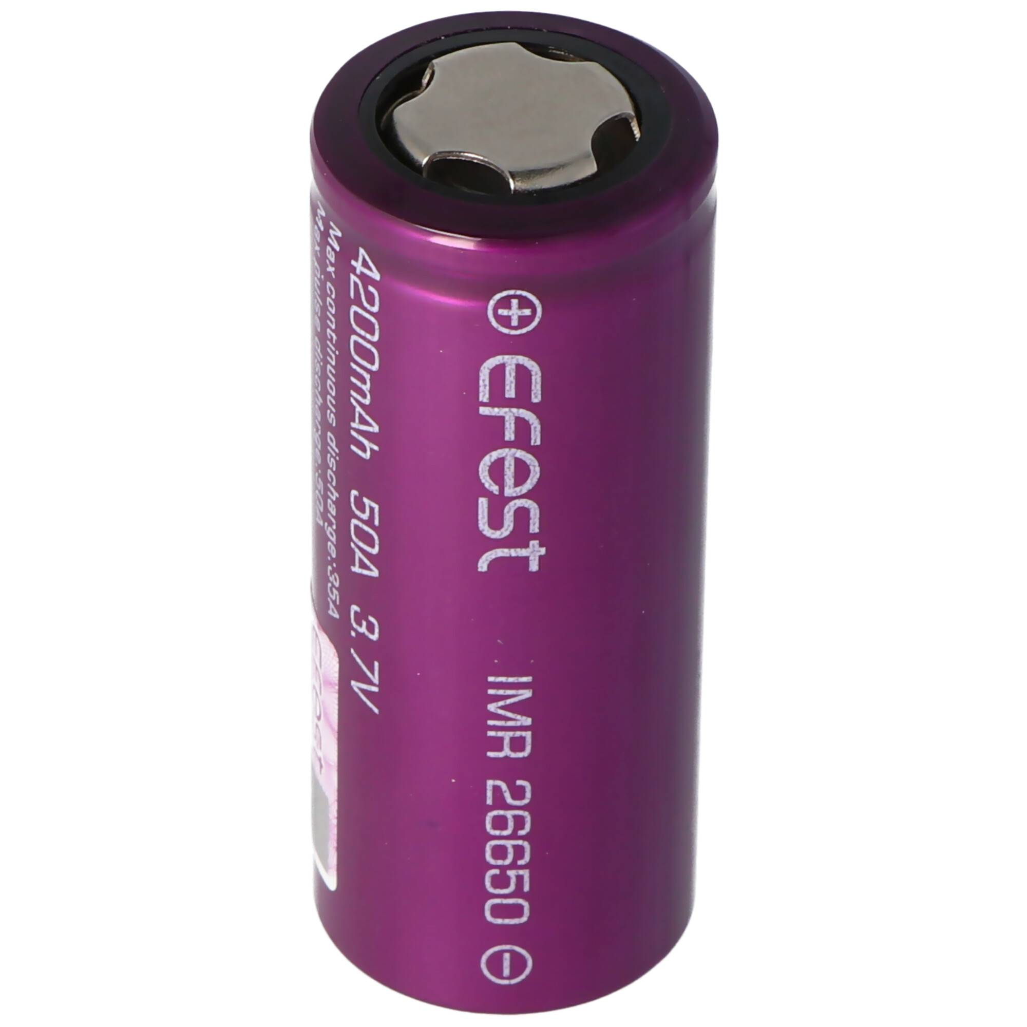 Efest Purple IMR26650 mit 4200mAh, 3,7V, Li-Ion-Akku (High Drain)
