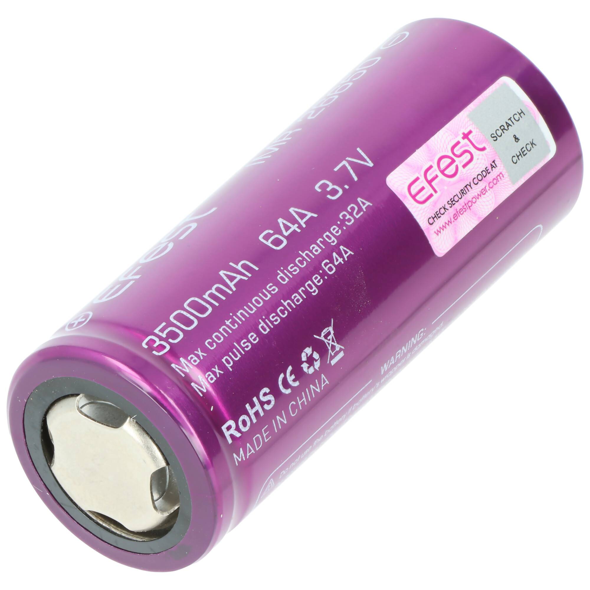 IMR26650 3500mAh 3,7V Li-Ion-Akku High Drain ungeschützt 26,2x66,2mm