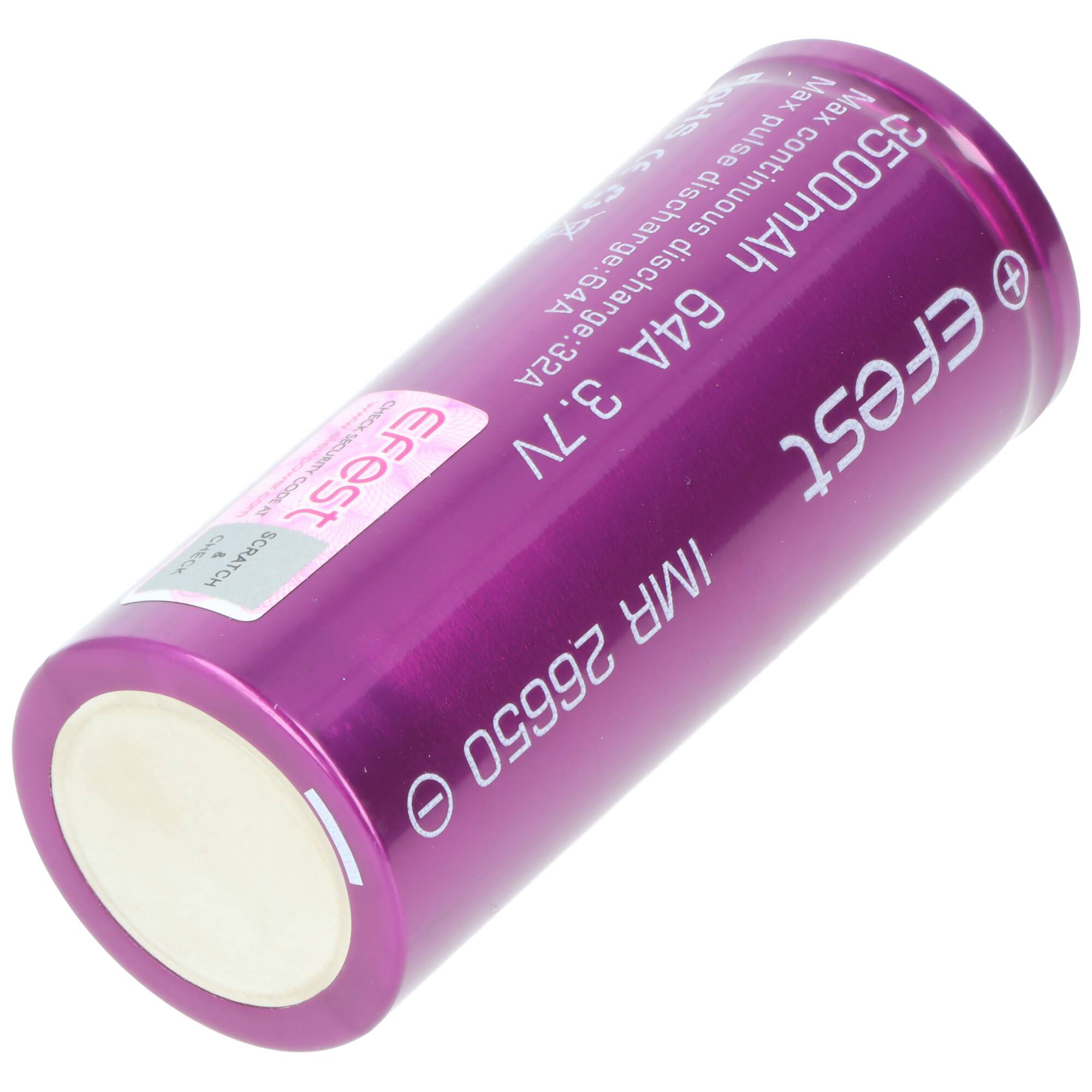 IMR26650 3500mAh 3,7V Li-Ion-Akku High Drain ungeschützt 26,2x66,2mm