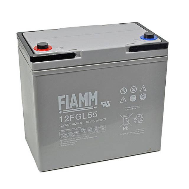 Fiamm 12FGL55 Blei Akku mit M6 Schraubanschluss 12V, 55000mAh