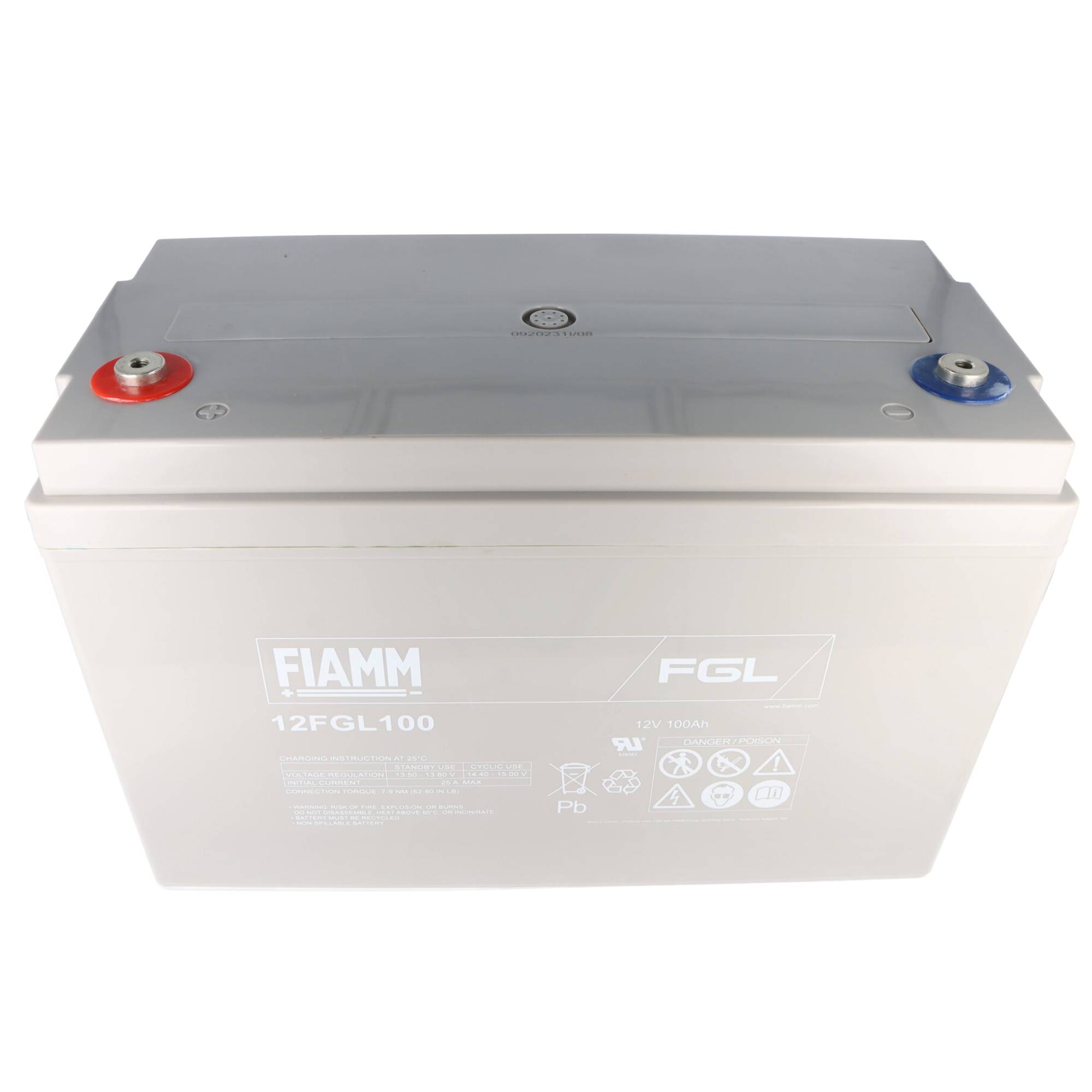 Fiamm 12FGL100 Blei Akku mit M6 Schraubanschluss 12V, 100000mAh