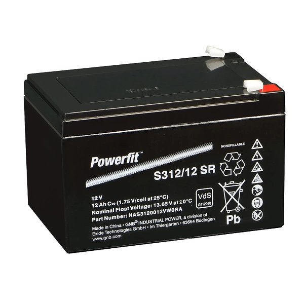 Exide Powerfit S312/12 SR Blei Akku mit Faston 6,3 mm 12V, 12000mAh Exide Powerfit S312/12 SR Blei Akku mit Faston 6,3 mm 12V, 12000mAh