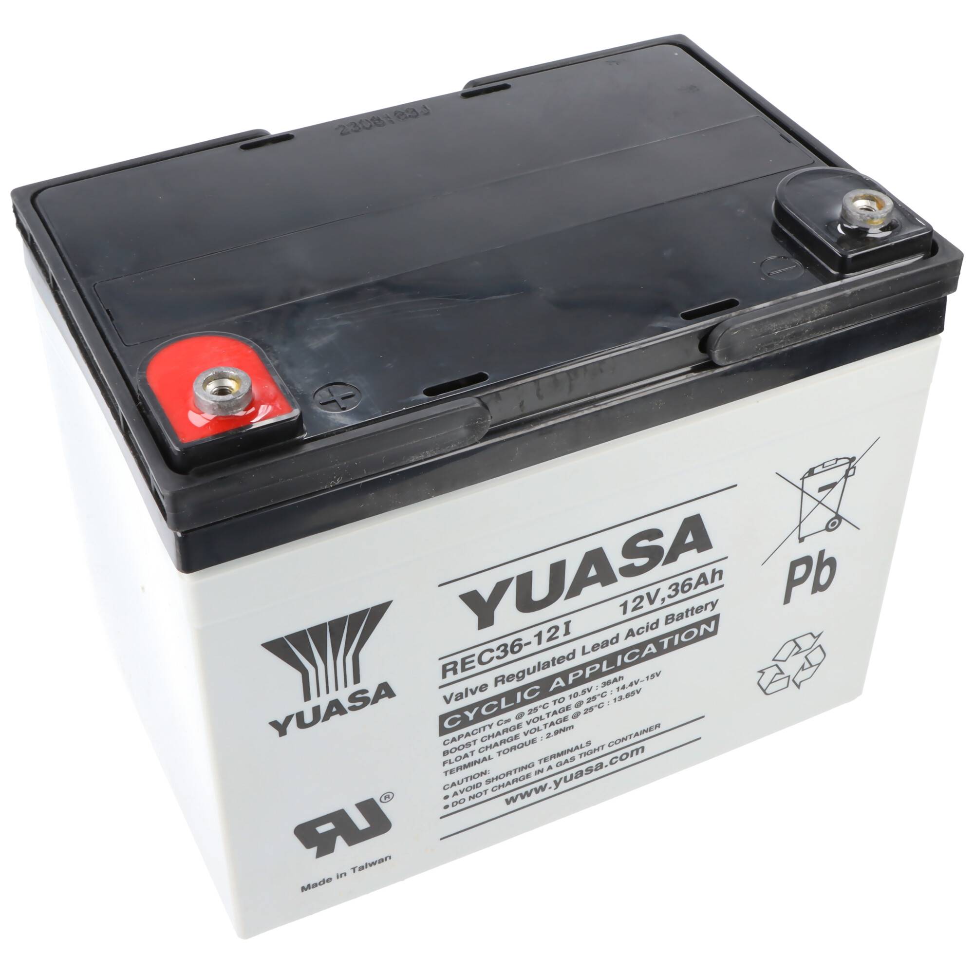 Yuasa REC36-12I, bauähnlich FGC23505 Cyclic Blei Akku mit M5 versenkter Schraubanschluss 12V, 35000mAh