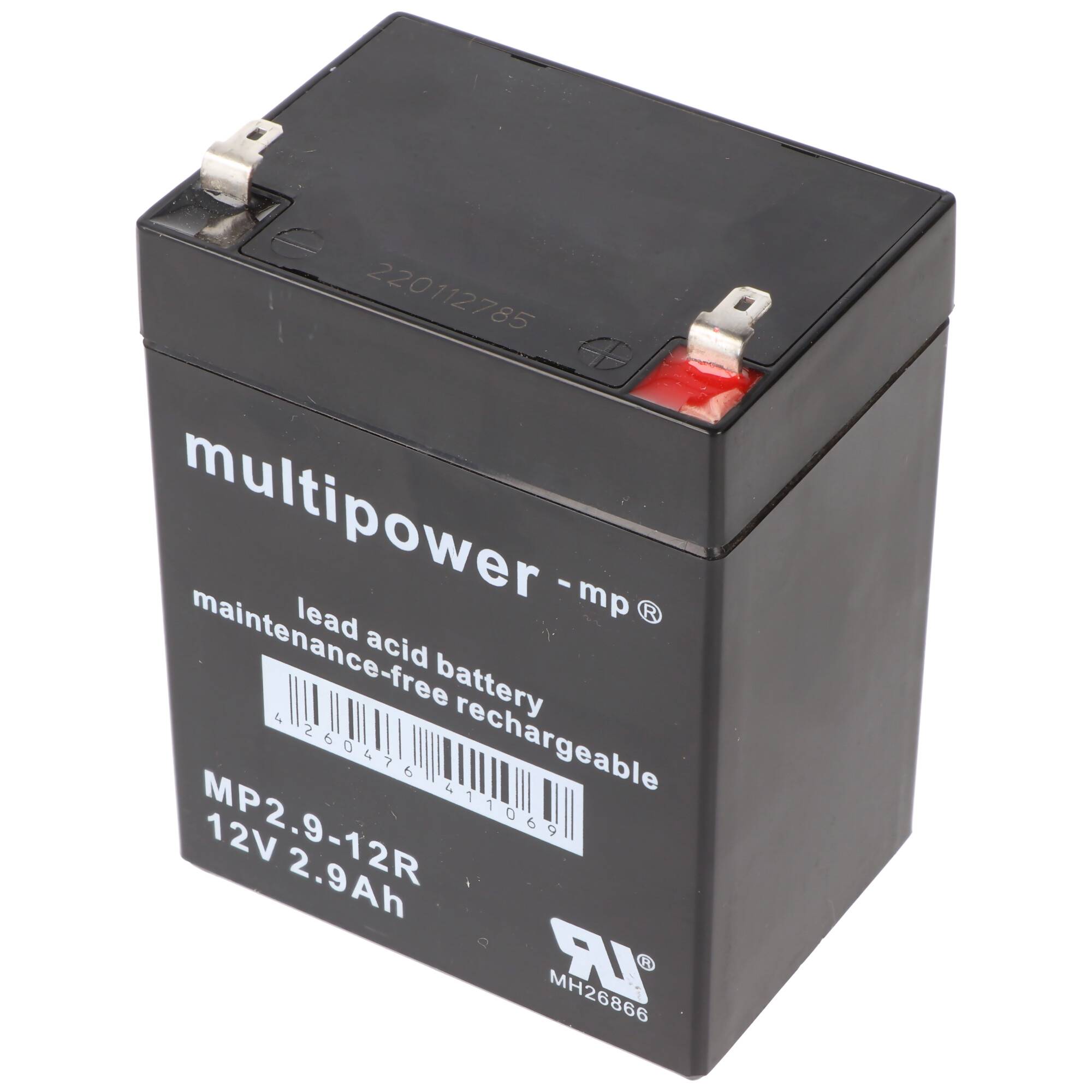 MultiPower MP2,9-12R Blei Akku mit Faston 4,8 mm 12V, 2900mAh
