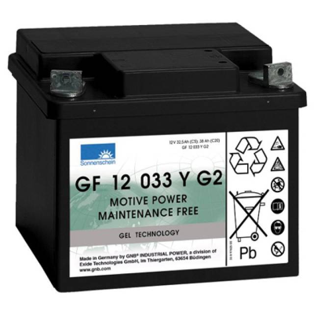 Exide Dryfit GF 12 033 Y G2 Blei Akku mit M6 Schraubanschluss 12V, 32500mAh