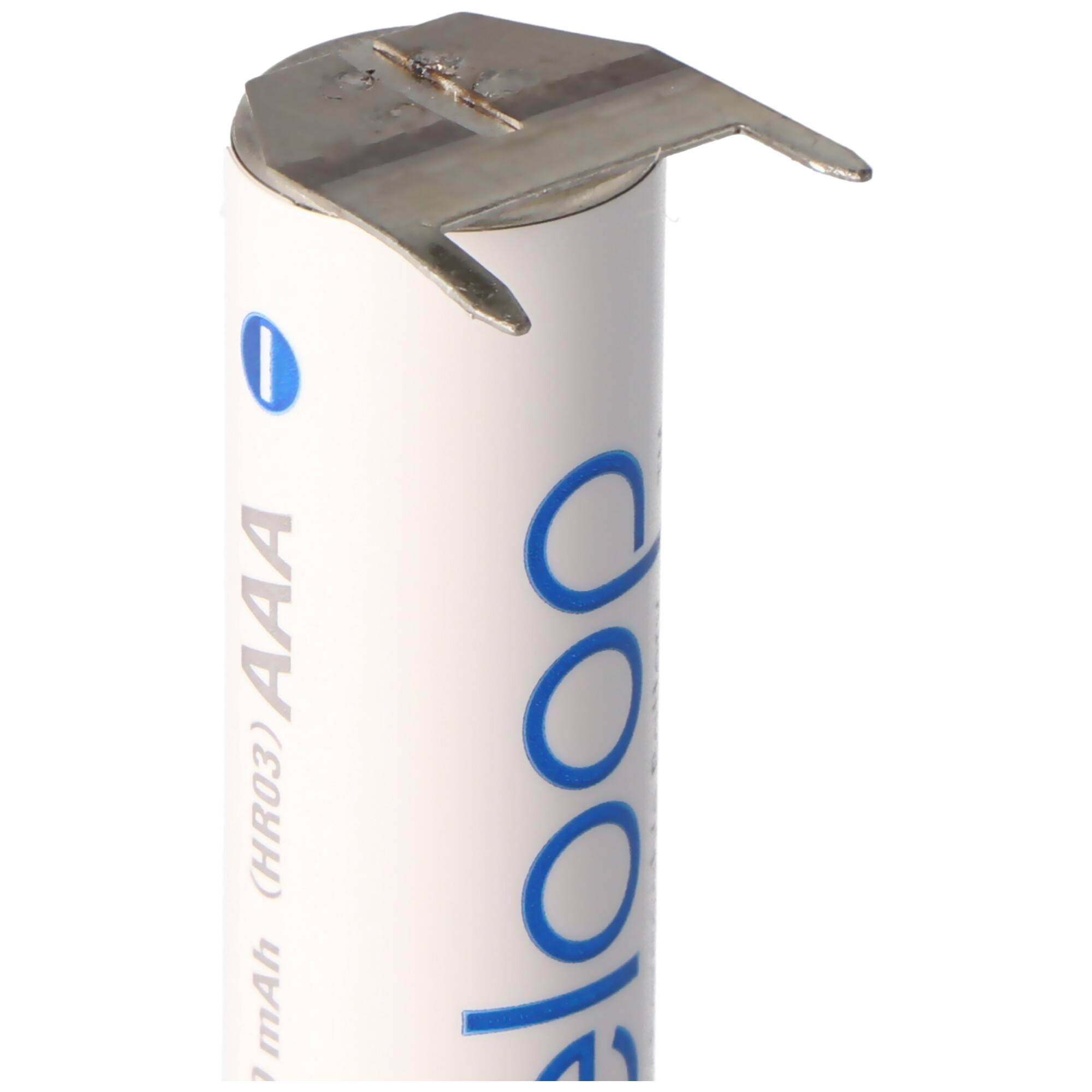 Panasonic Eneloop BK-4MCC Micro AAA NiMH Akku mit 3er Printkontakten Maße 44,5x10,5mm, Rastermaß 7mm