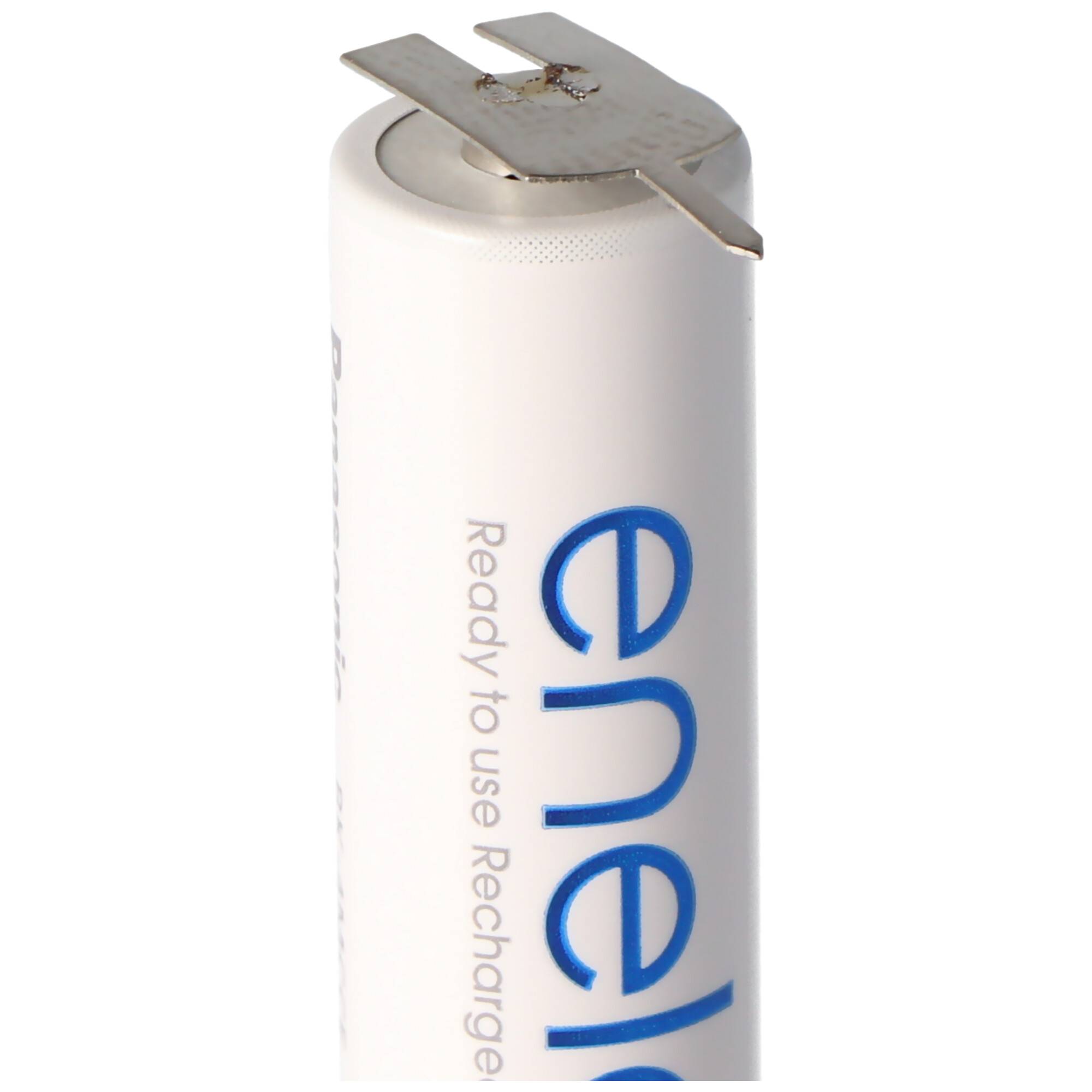 Panasonic Eneloop BK-4MCC Micro AAA NiMH Akku mit 3er Printkontakten Maße 44,5x10,5mm, Rastermaß 7mm