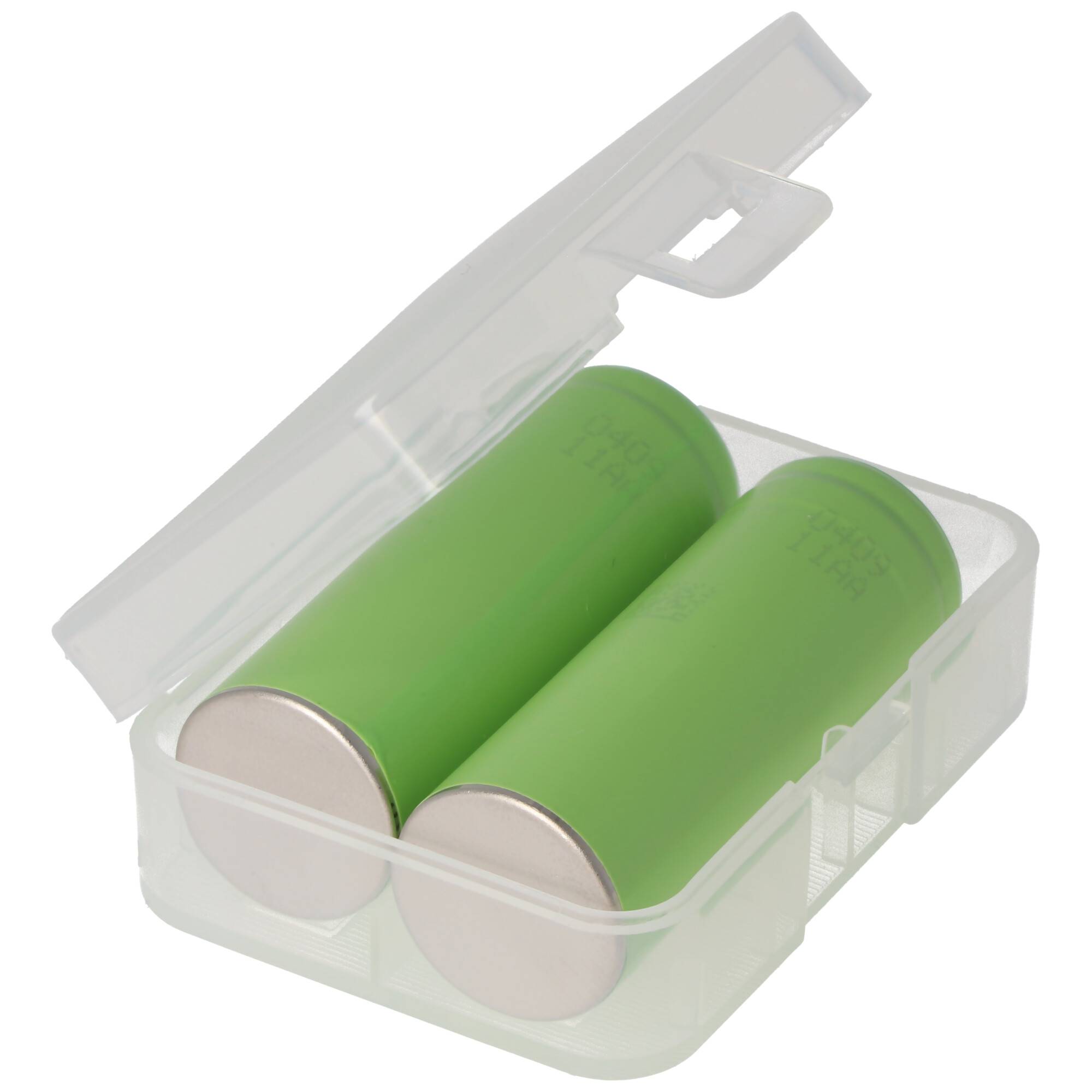 Plastikbox AccuSafe für 2x 18500 oder 3x 16340 transparent