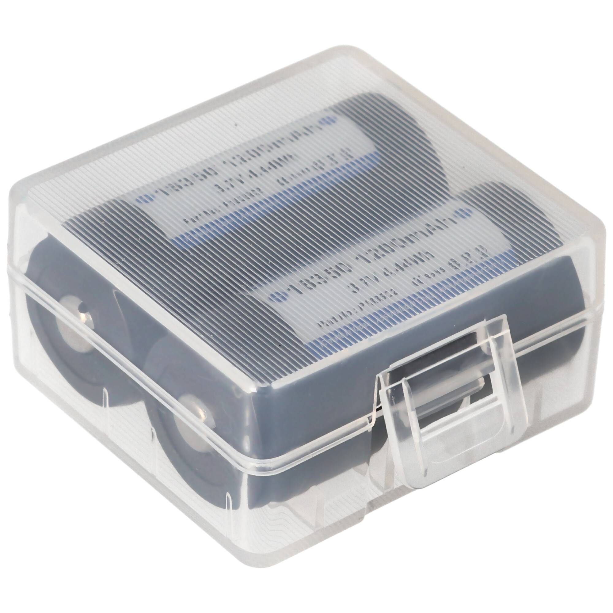 Soshine Akku Aufbewahrungsbox für 2x 18350 Akkus transparent