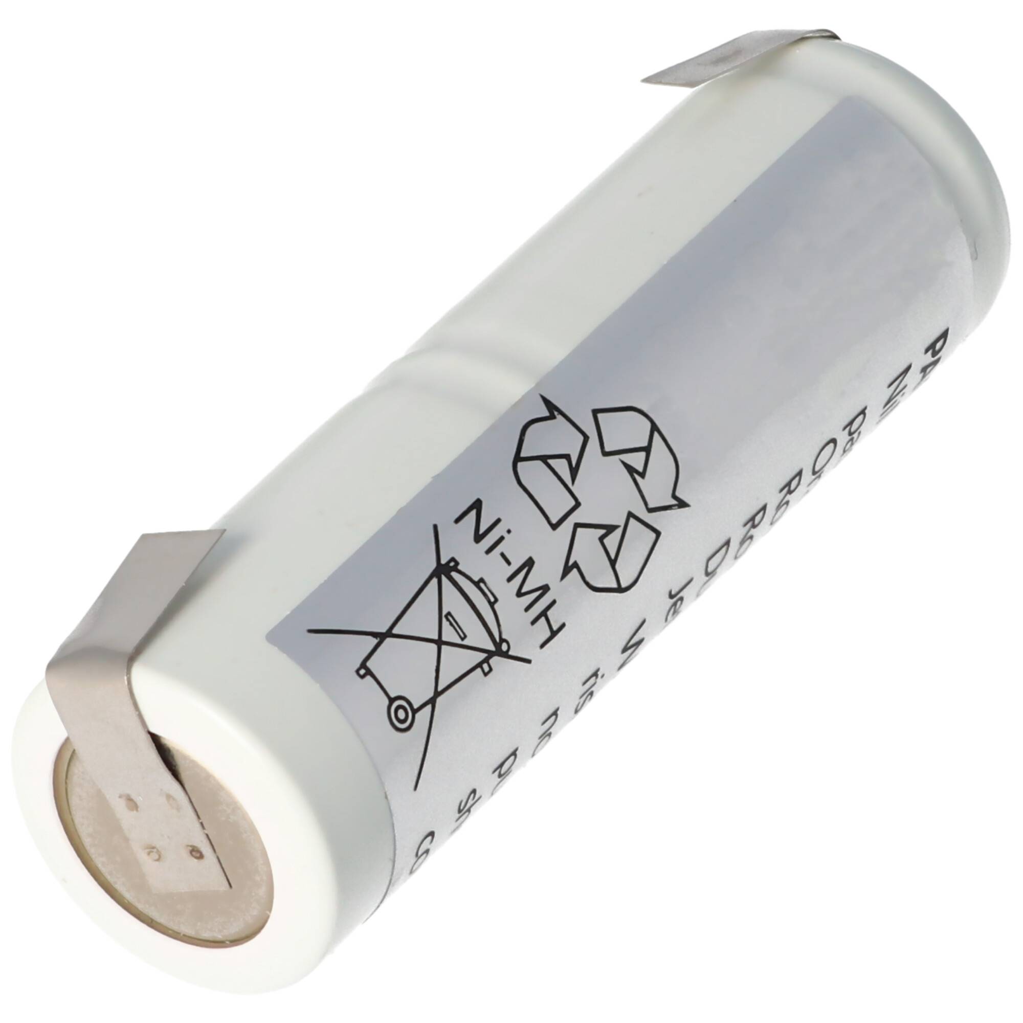 Akkupack NiMH 2,4V 1100mAh L1x2 GP110AFH mit Lötfahnen U-Form 10mm Überstand passend für Oral-B Sonic Complete