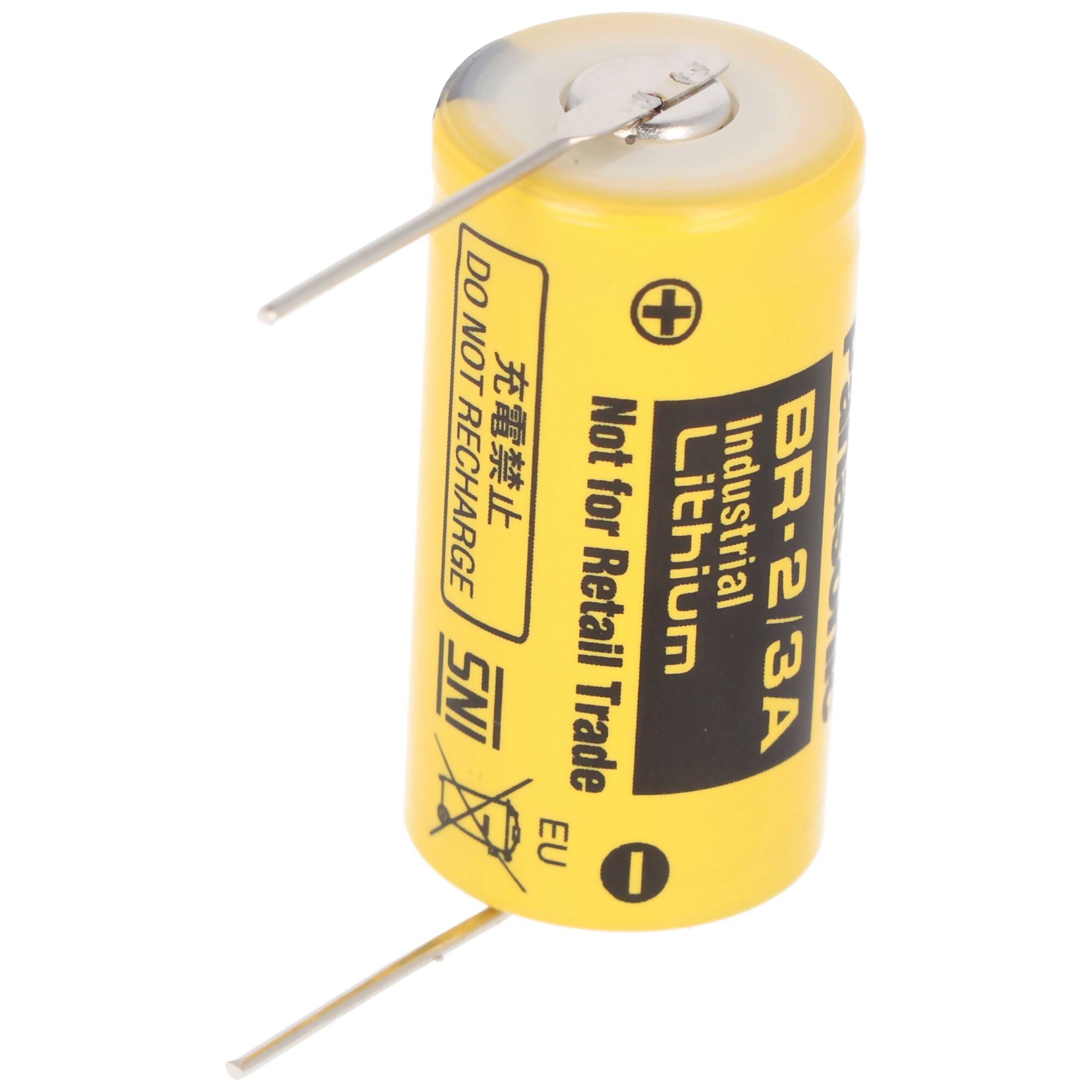 Panasonic BR-2/3A Lithium Batterie 3 Volt mit Lötpaddel zum Einlöten