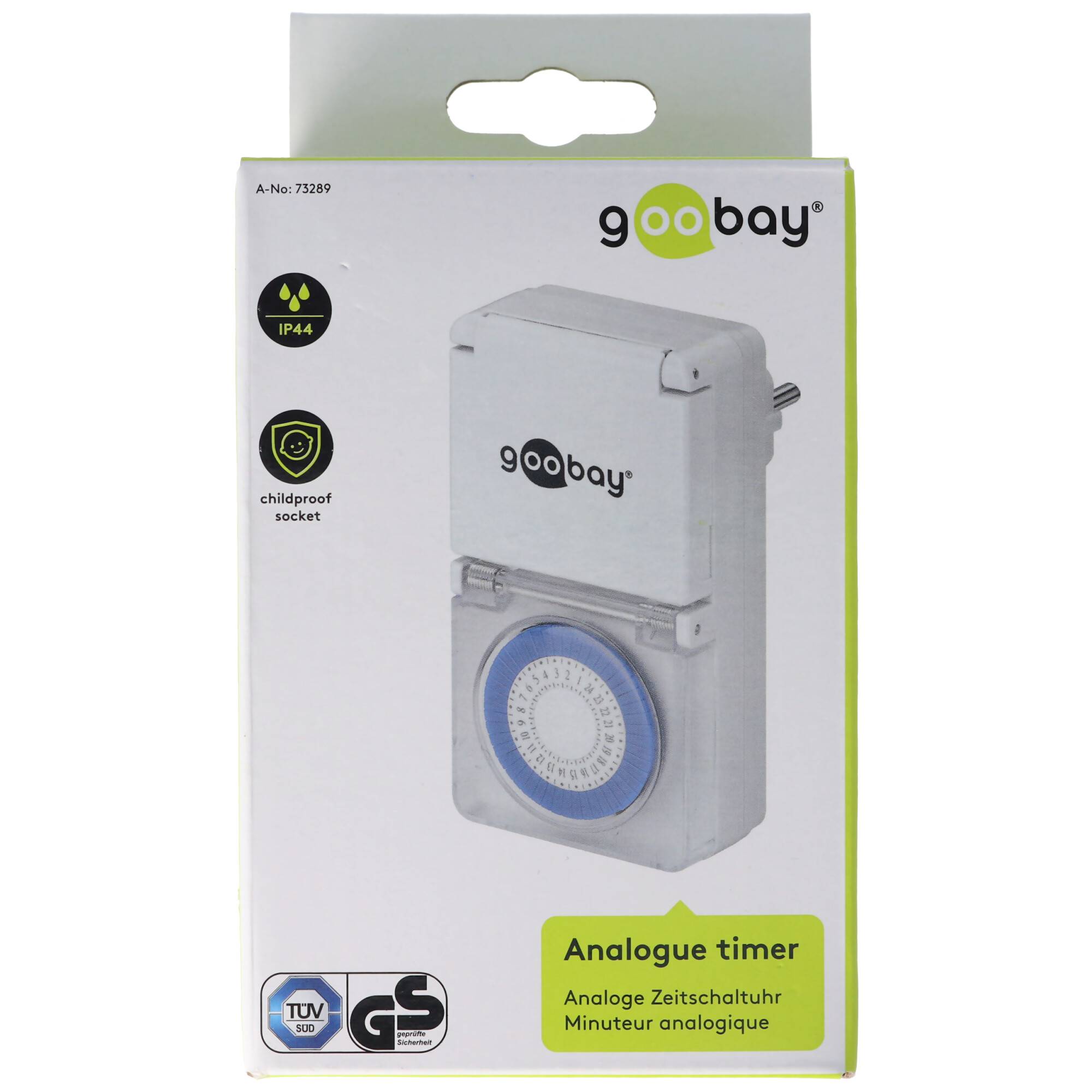 Goobay Analoge Zeitschaltuhr IP44 1 Stück im Karton