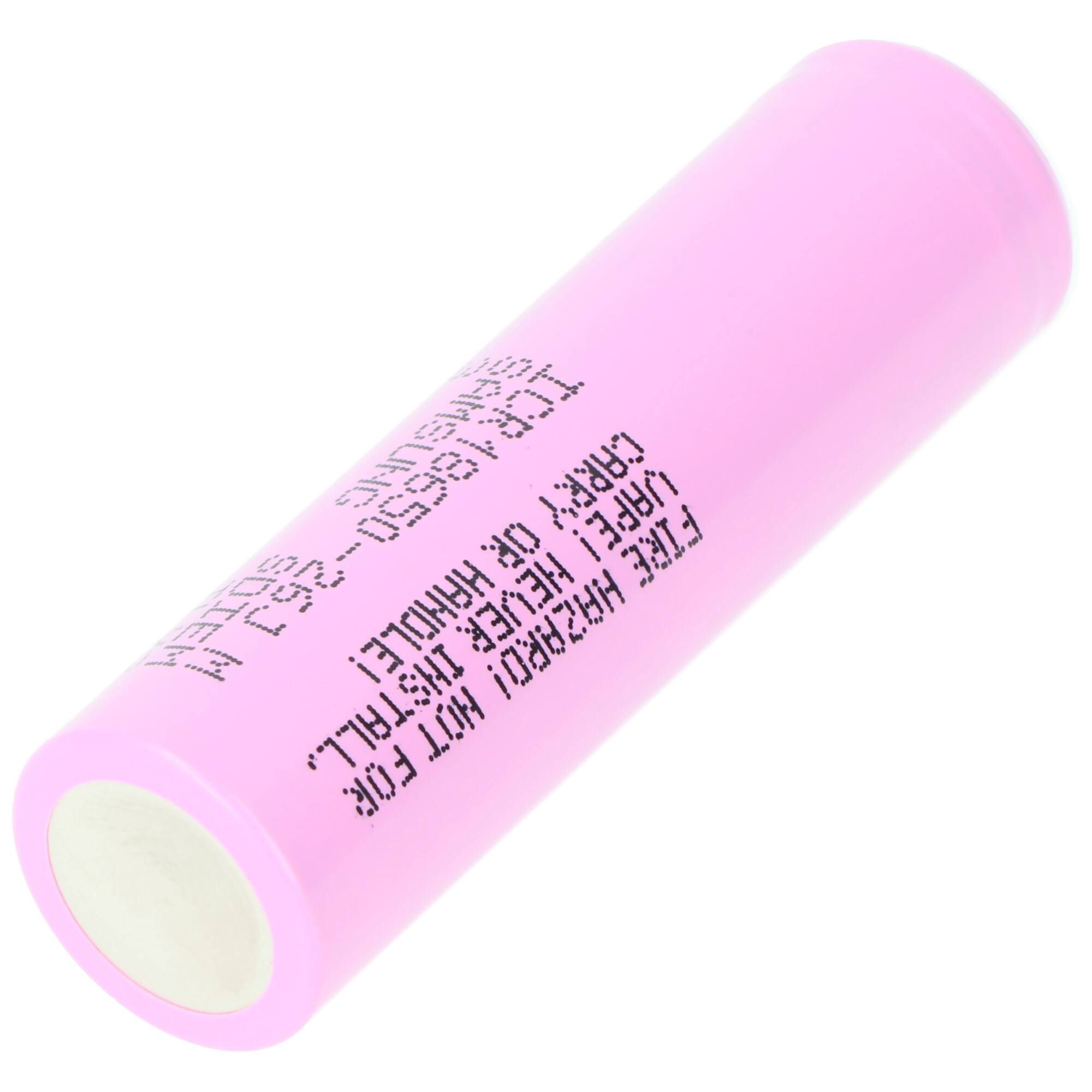 Samsung ICR18650-26J, 2600mAh, 3,6V - 3,7V ungeschützt Abmessungen 64,8x18,2mm beachten