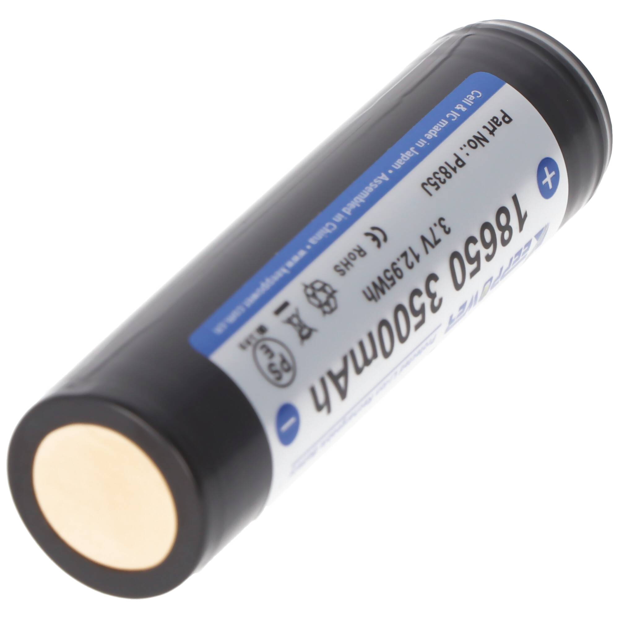Keeppower 18650 3500mAh 69,12x18,65mm 3,7V Li-Ion-Akku geschützt Pluspol erhöht NCR18650GA