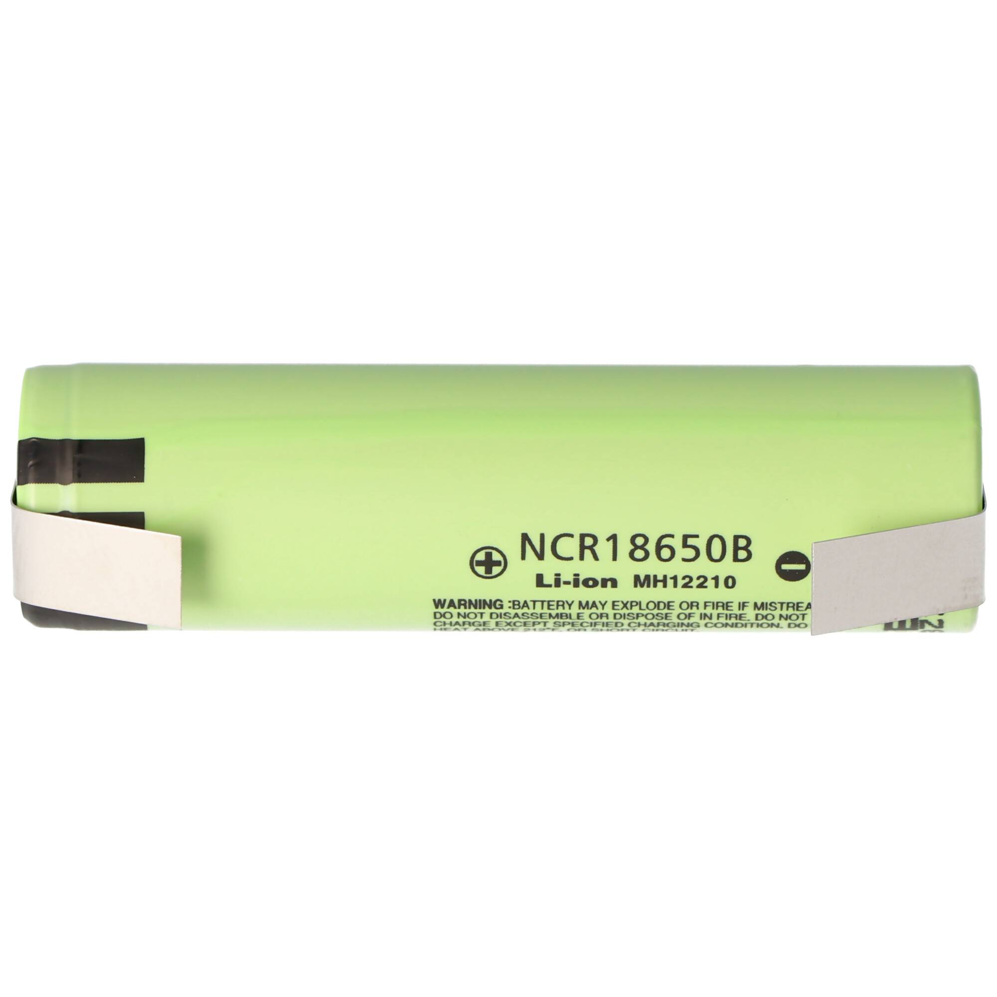 Panasonic NCR18650B 3,6V - 3,7V 3400mAh Li-Ion-Akku 18,2x65,25mm mit Lötfahne U-Form