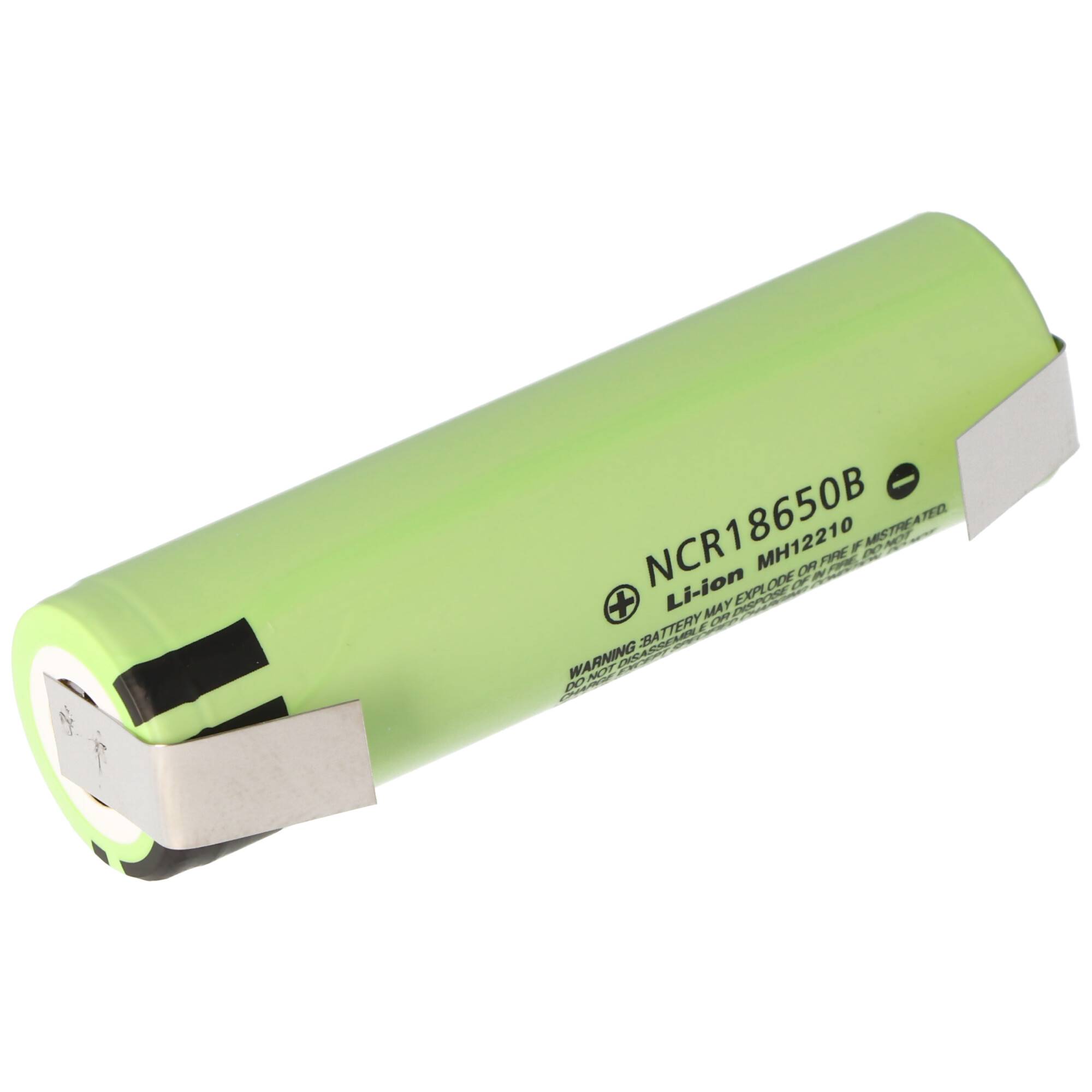 Panasonic NCR18650B 3,6V - 3,7V 3400mAh Li-Ion-Akku 18,2x65,25mm mit Lötfahne U-Form