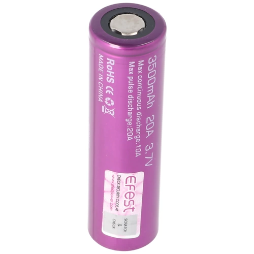 Efest Purple IMR 18650 3500mAh Li-Ion 3,6V - 3,7V Flat Top Akku 65,2x18,5mm ungeschützt Efest Purple IMR 18650 3500mAh Li-Ion 3,6V - 3,7V Flat Top Akku 65,2x18,5mm ungeschützt