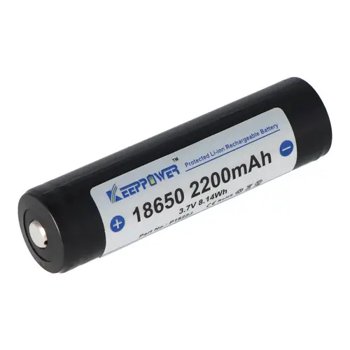 Keeppower 18650 - 2200mAh, 3,7V Li-Ion-Akku geschützt 68,9x18,5mm Keeppower 18650 - 2200mAh, 3,7V Li-Ion-Akku geschützt 68,9x18,5mm
