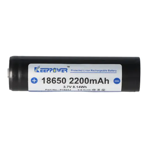 Keeppower 18650 - 2200mAh, 3,7V Li-Ion-Akku geschützt 68,9x18,5mm Keeppower 18650 - 2200mAh, 3,7V Li-Ion-Akku geschützt 68,9x18,5mm