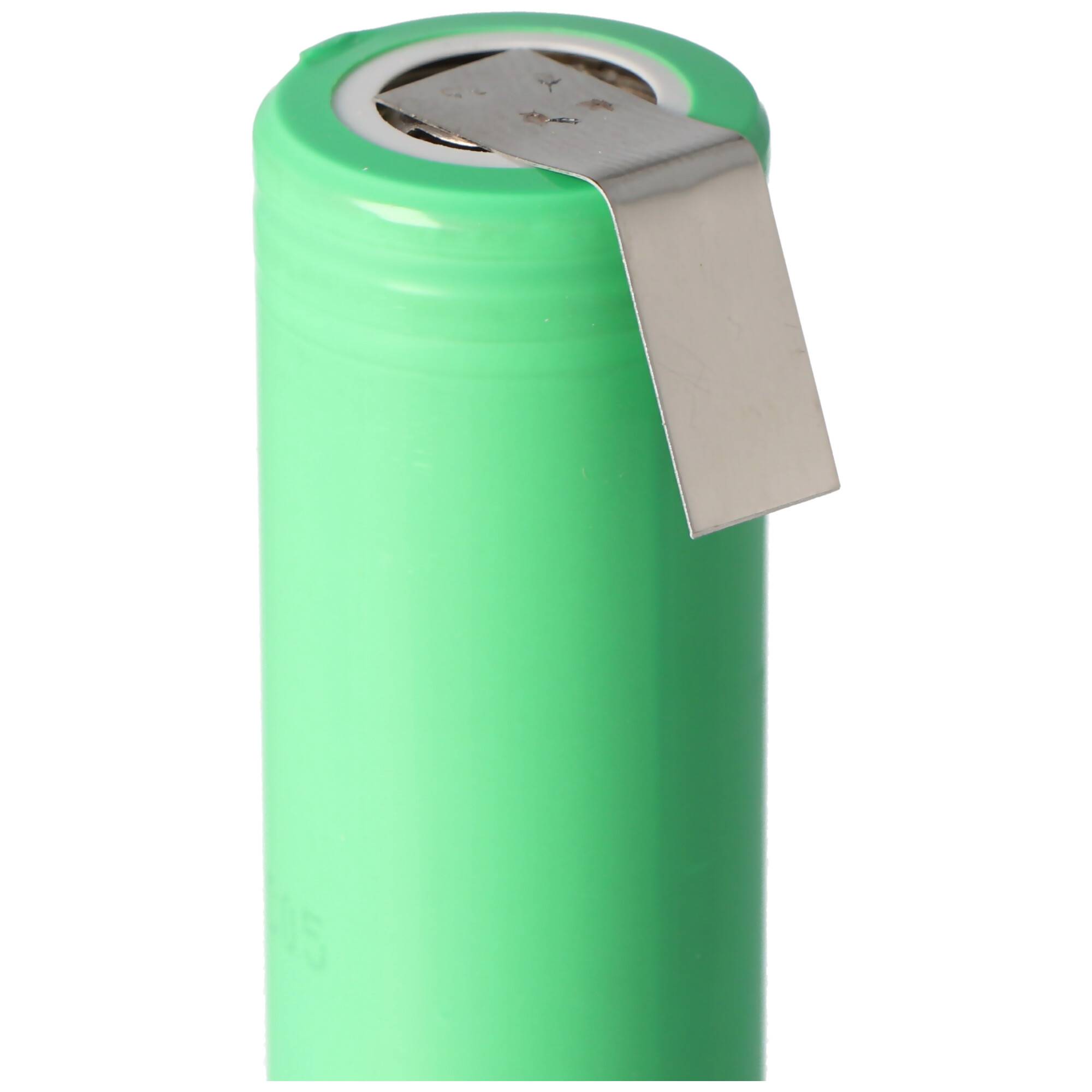 INR18650-25R 2500mAh 3,6V - 3,7V ungeschützt mit Lötfahne U Form, 64,85x18,3mm