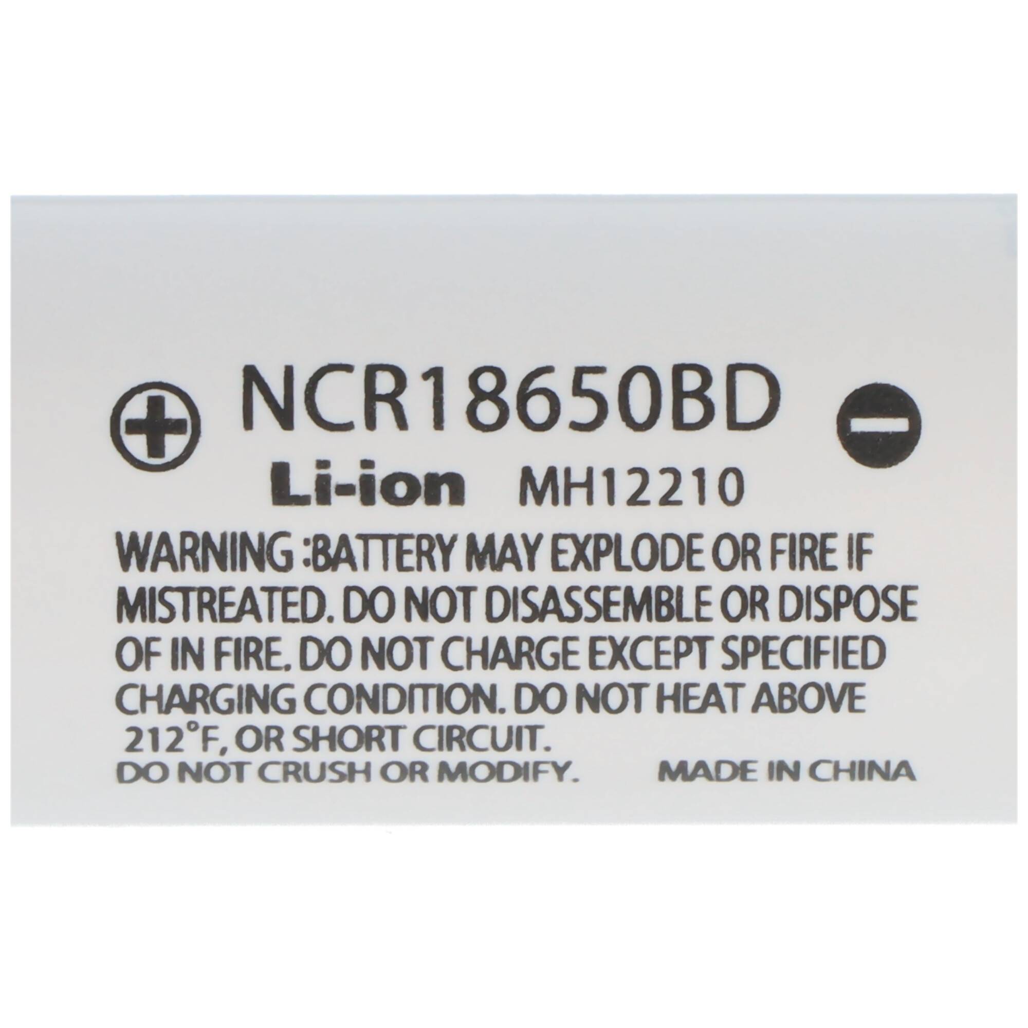 Panasonic NCR18650BD 3,6V 3180mAh Li-Ion-Akku ungeschützt, Abmessungen 64,9x18,1mm beachten
