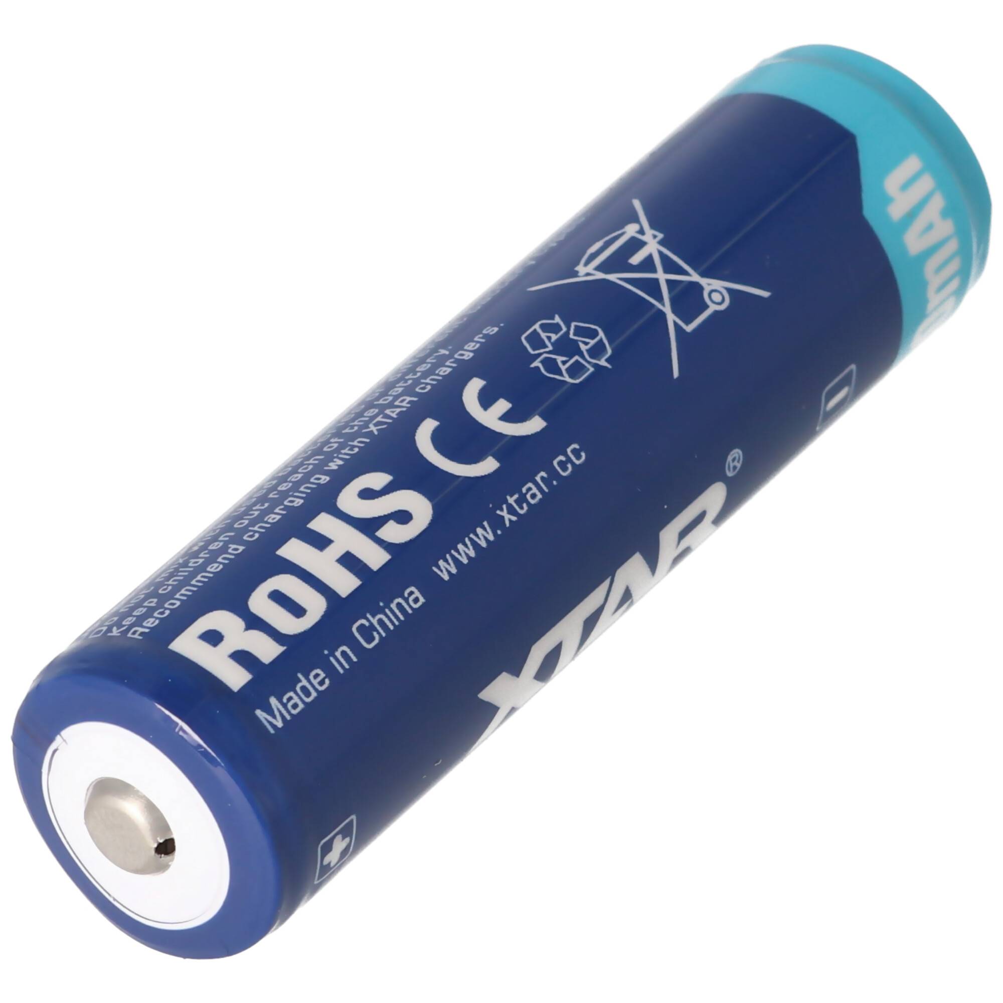 XTAR 18650 3500mAh 3,6V - 3,7V Li-Ion-Akku geschützt mit Kopf, Abmessungen 68,8x18,6mm