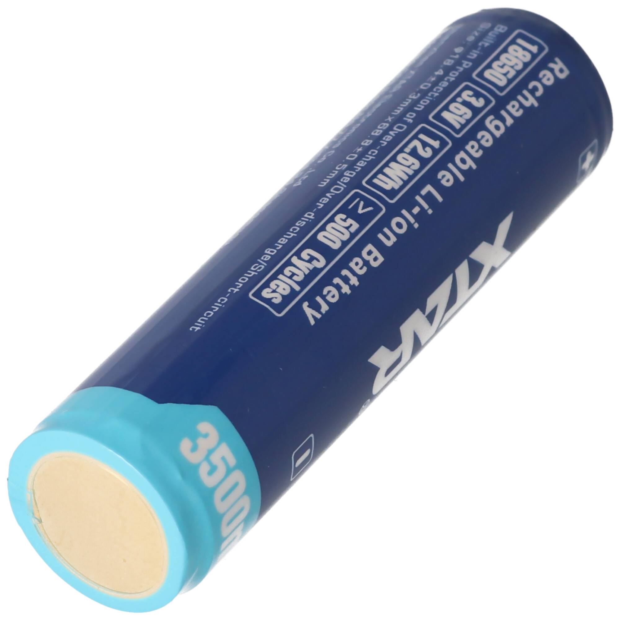 XTAR 18650 3500mAh 3,6V - 3,7V Li-Ion-Akku geschützt mit Kopf, Abmessungen 68,8x18,6mm