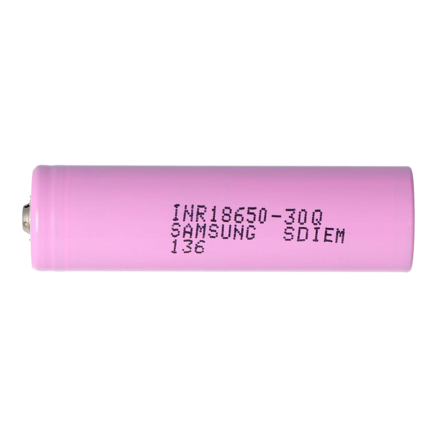 Samsung INR18650-30Q - 3,6V bis 3,7V, 3000mAh 15A Button Top Abmessungen 66x18,3mm beachten