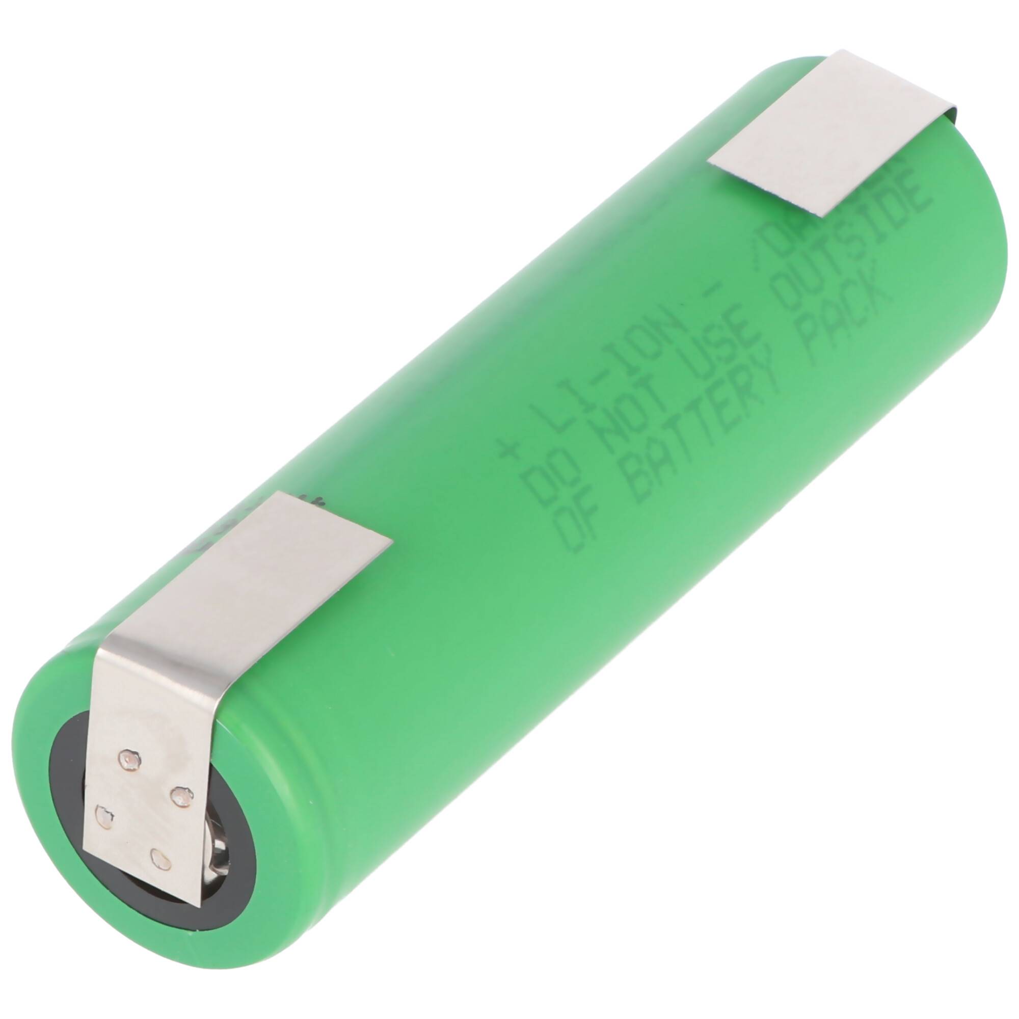 Sony Konion US18650 VTC4 2100mAh, 3,6V mit Lötfahne U-Form, Maße 65,1x18,2mm