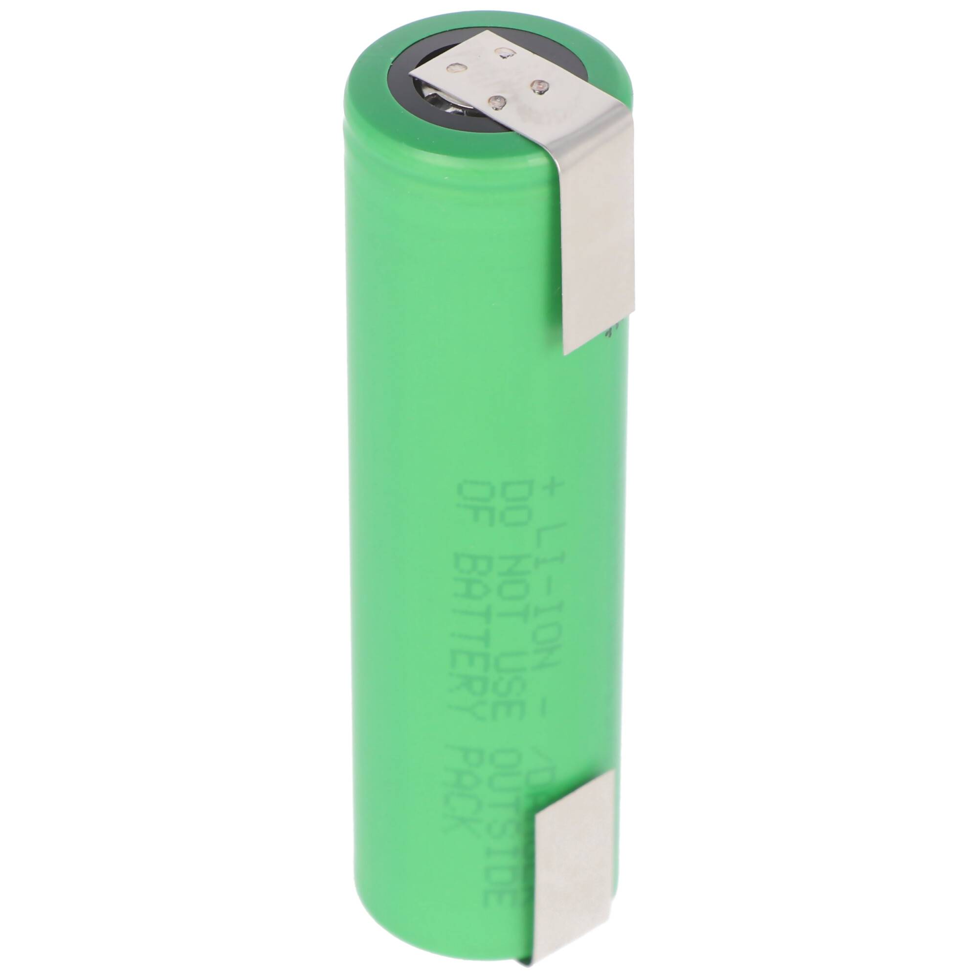 Sony Konion US18650 VTC4 2100mAh, 3,6V mit Lötfahne U-Form, Maße 65,1x18,2mm