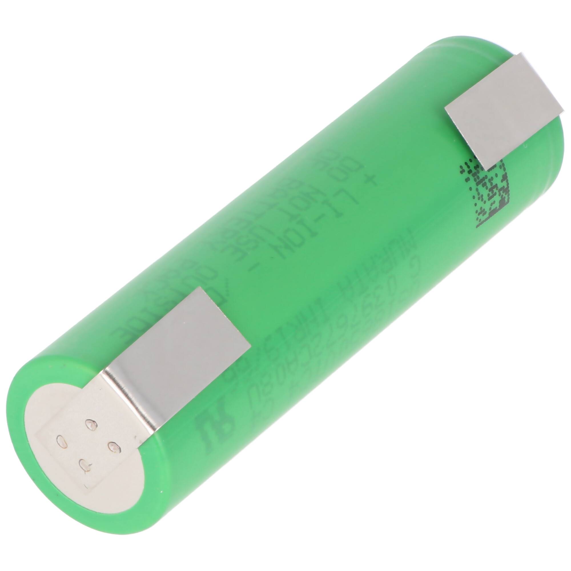 Sony Konion US18650 VTC4 2100mAh, 3,6V mit Lötfahne U-Form, Maße 65,1x18,2mm