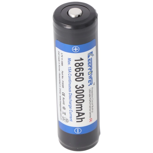 Keeppower 18650 3000mAh 3,6V - 3,7V 69x18,85mm Li-Ion-Akku PCB geschützt Keeppower 18650 3000mAh 3,6V - 3,7V 69x18,85mm Li-Ion-Akku PCB geschützt