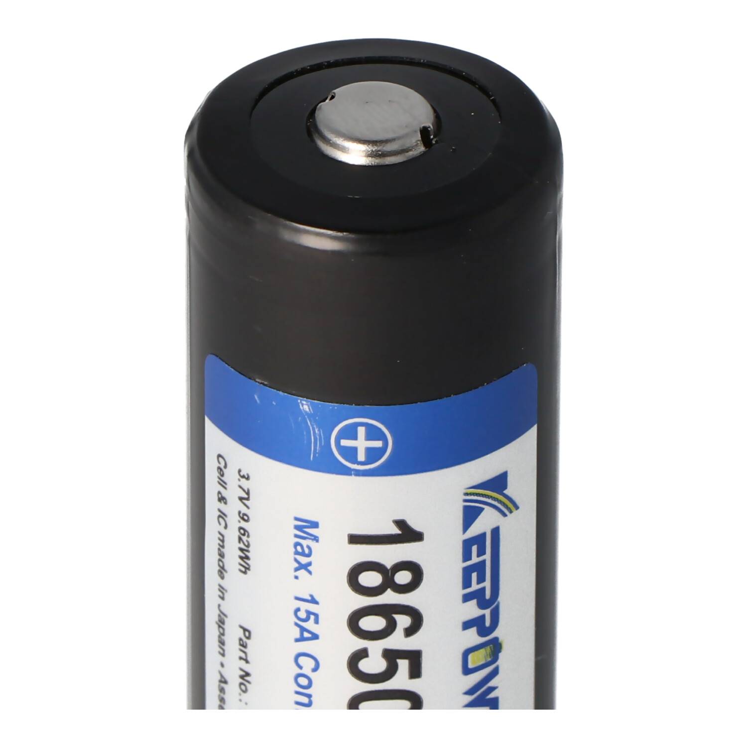 Keeppower R 18650 2600mAh 3,6V - 3,7V Li-Ion-Akku geschützt (Pluspol erhöht)