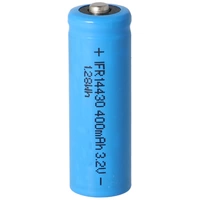 IFR 14430 400mAh 3,2V LiFePo4 Akku mit Kopf 43,8x14,2mm, ungeschützt IFR 14430 400mAh 3,2V LiFePo4 Akku mit Kopf 43,8x14,2mm, ungeschützt