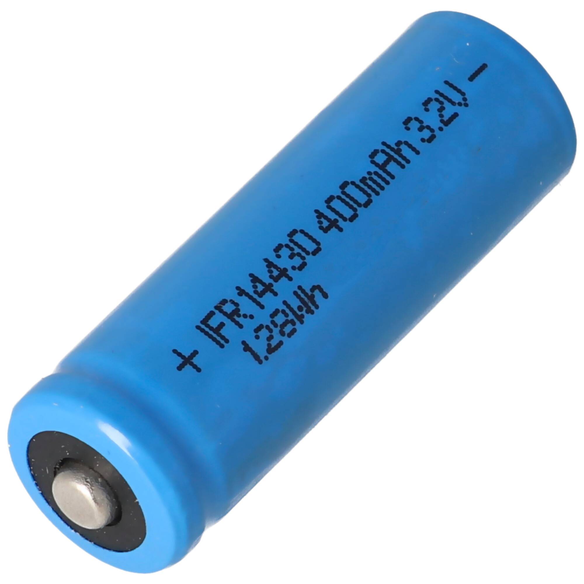 IFR 14430 400mAh 3,2V LiFePo4 Akku mit Kopf 43,8x14,2mm, ungeschützt
