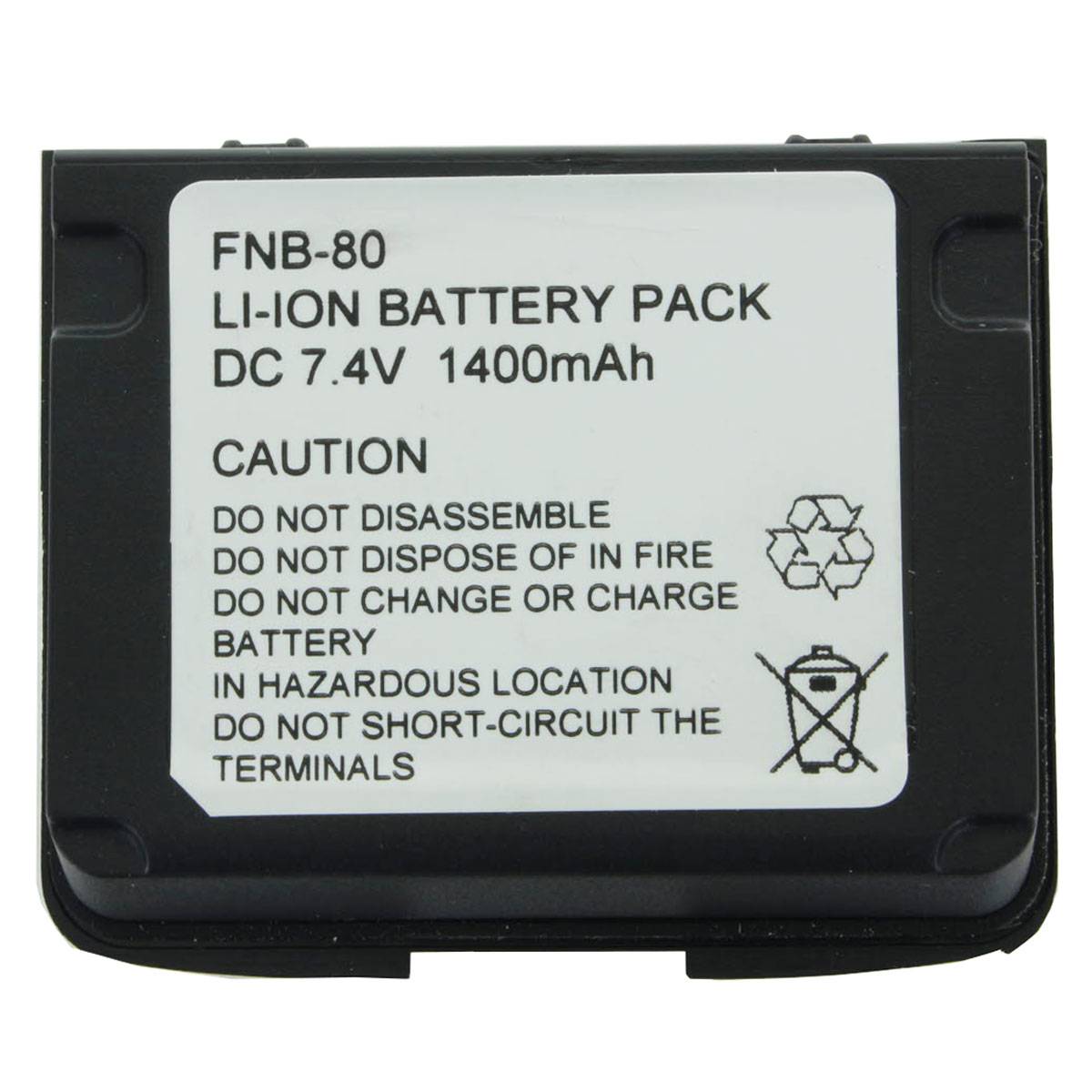 Akku passend für den Yaesu Akku FNB-58, FNB-58Li, FNB-80, FNB-80Li, 7,4 Volt 1400mAh