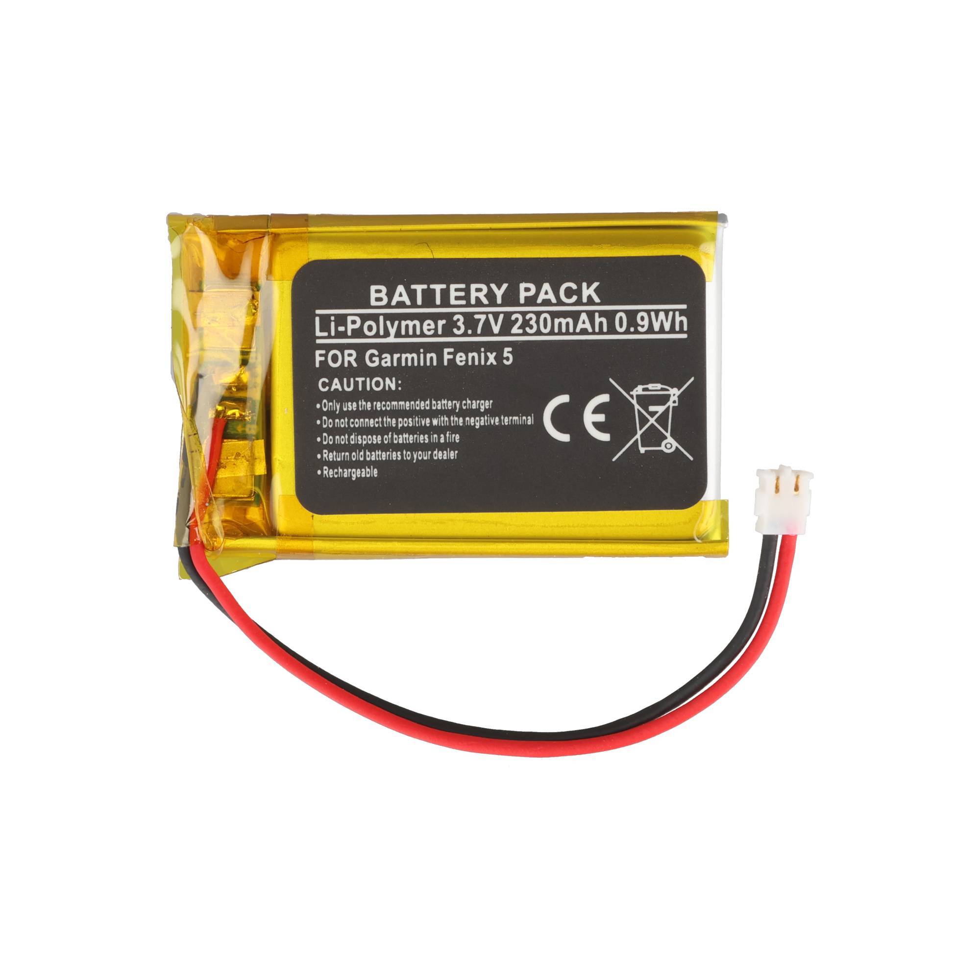 Gelbes Li-Polymer-Akkupaket mit der Bezeichnung „BATTERY PACK