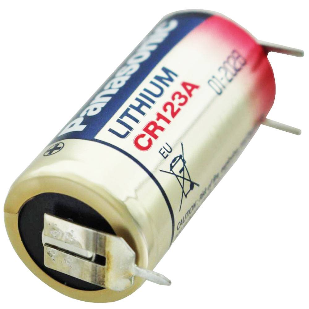 CR123A Batterie mit 3er Printanschluss 1er Print Plus und 2er Print - Kontakt, Spannung 3 Volt
