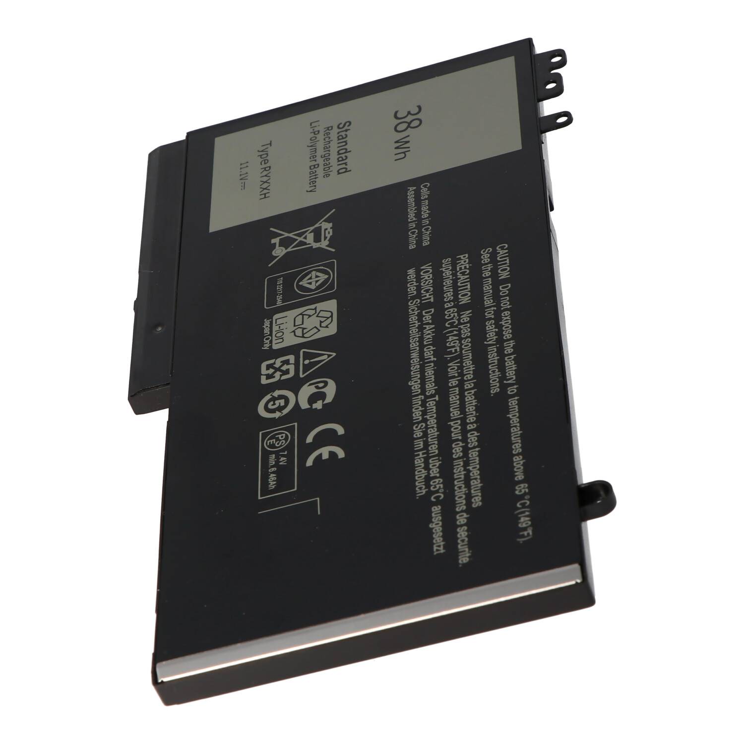 Akku passend für Dell Latitude 12 E5250, Li-Polymer, 11,1V, 3420mAh, 38,0Wh, built-in
