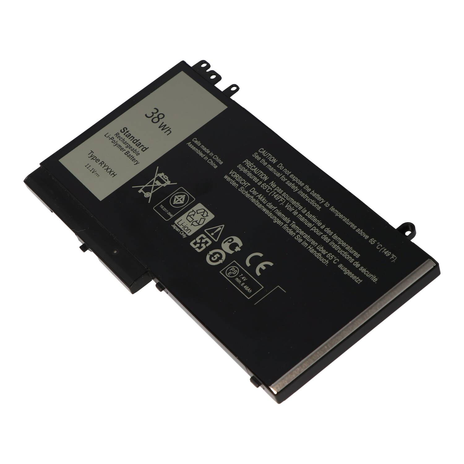Akku passend für Dell Latitude 12 E5250, Li-Polymer, 11,1V, 3420mAh, 38,0Wh, built-in