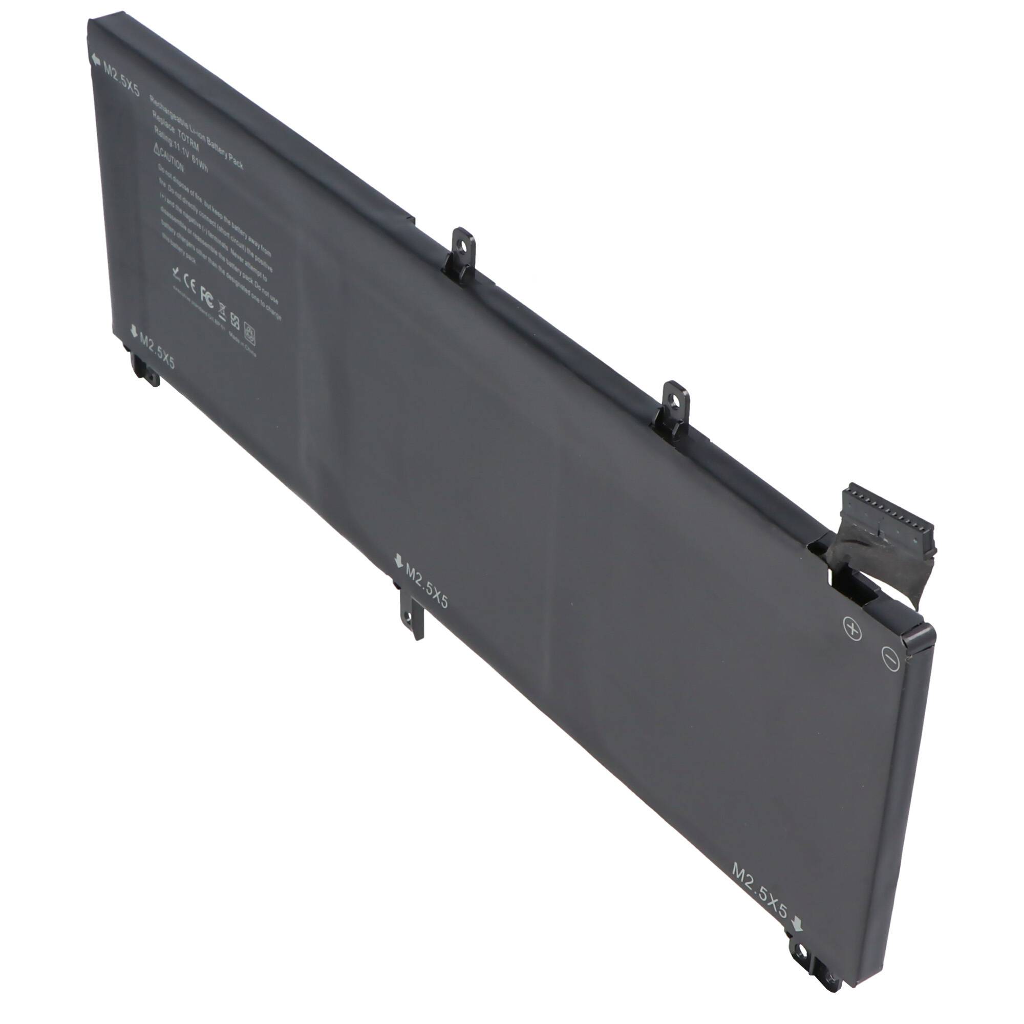 Akku passend für Dell XPS 15 9530, H76MY, Li-Polymer, 11,1V, 5500mAh, 61,0Wh, built-in