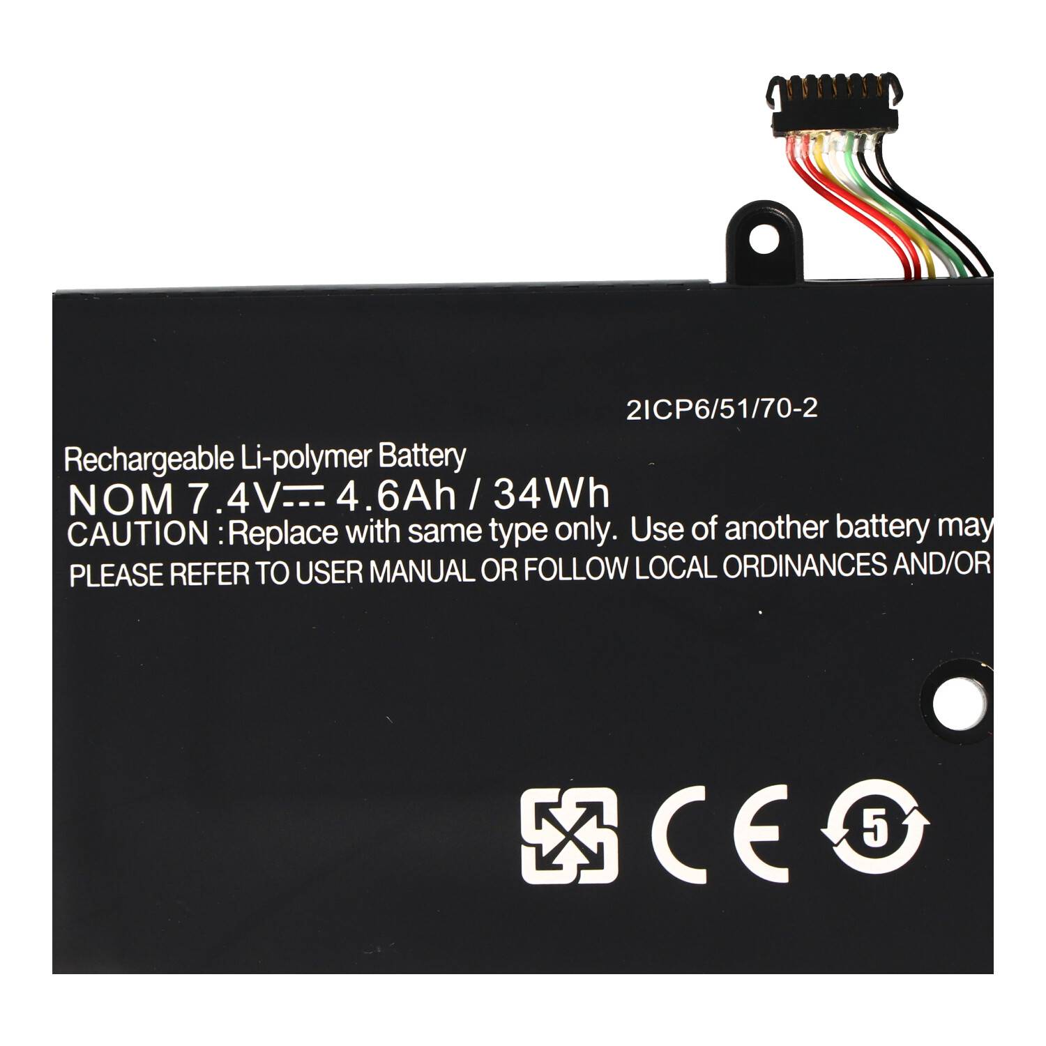 Akku passend für Lenovo ThinkPad Yoga 11e, 45N1751, Li-Polymer, 7,4V, 4600mAh, 34,0Wh, built-in