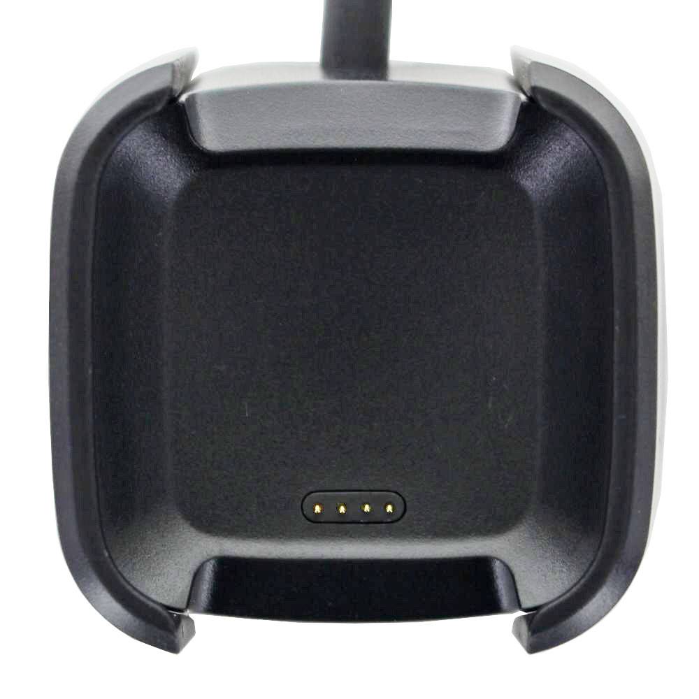 Ladegerät passend für die Fitbit Versa schwarz mit USB Kabel 1 Meter, Ladekabel für Fitbit Versa