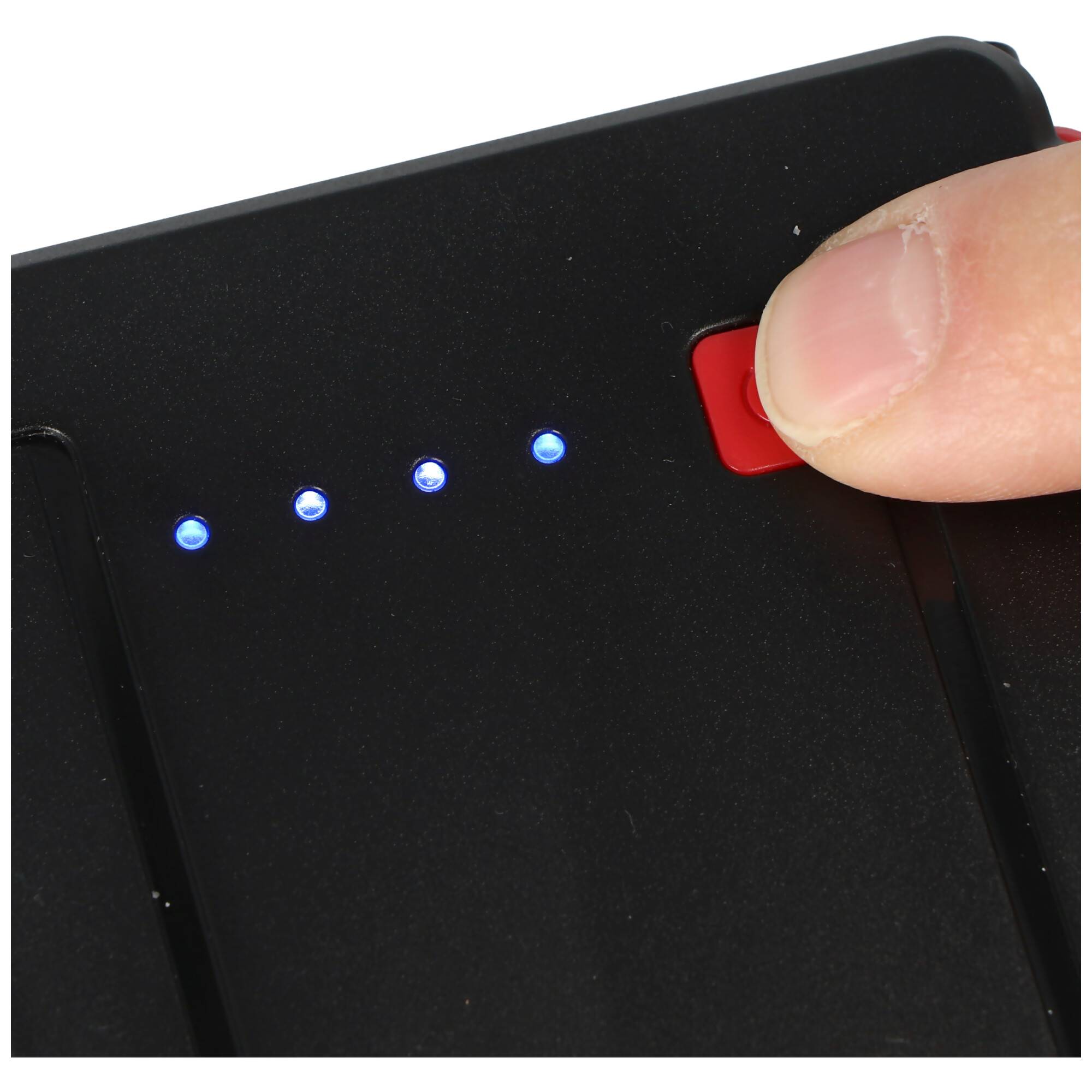 Jumpstarter, der kompakte KFZ-Starthilfe-Powerakku mit Powerbank- und LED-Taschenlampenfunktion